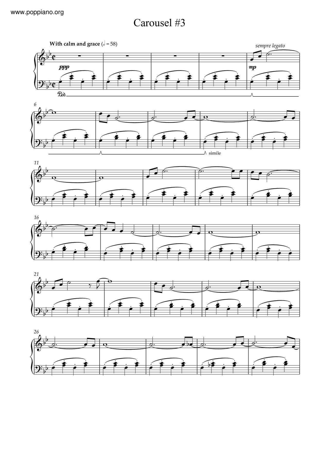 Carousel #3 Score