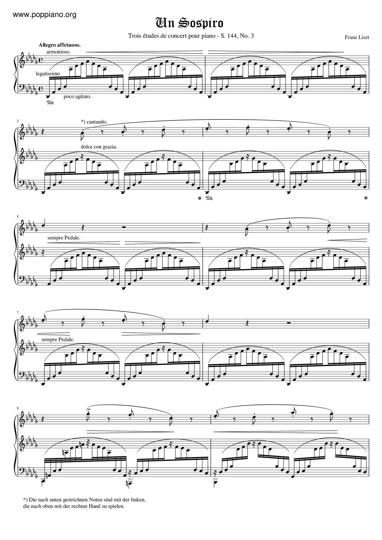 3 Etudes De Concert, S. 144琴谱