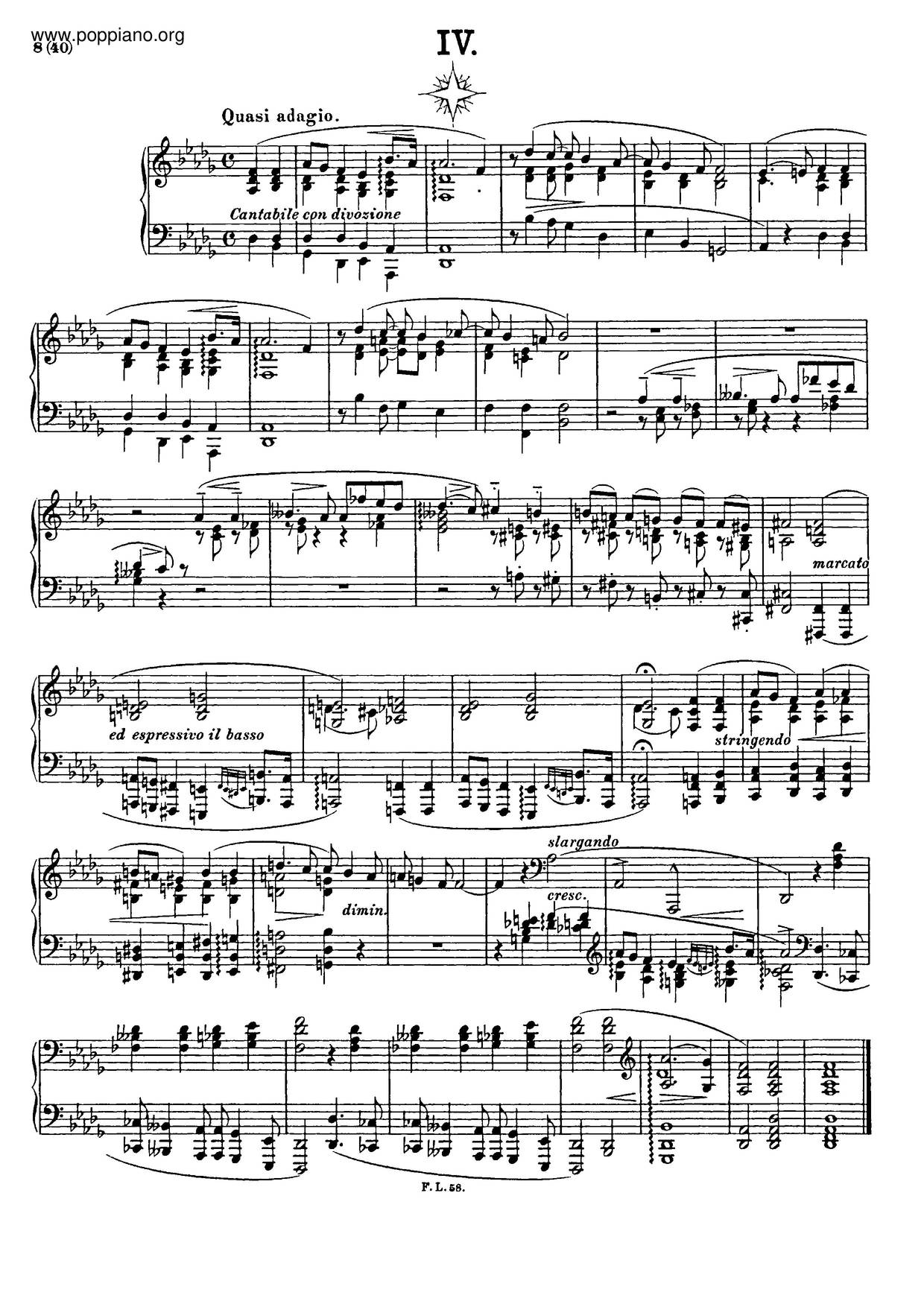 Consolation S.172 No.4ピアノ譜