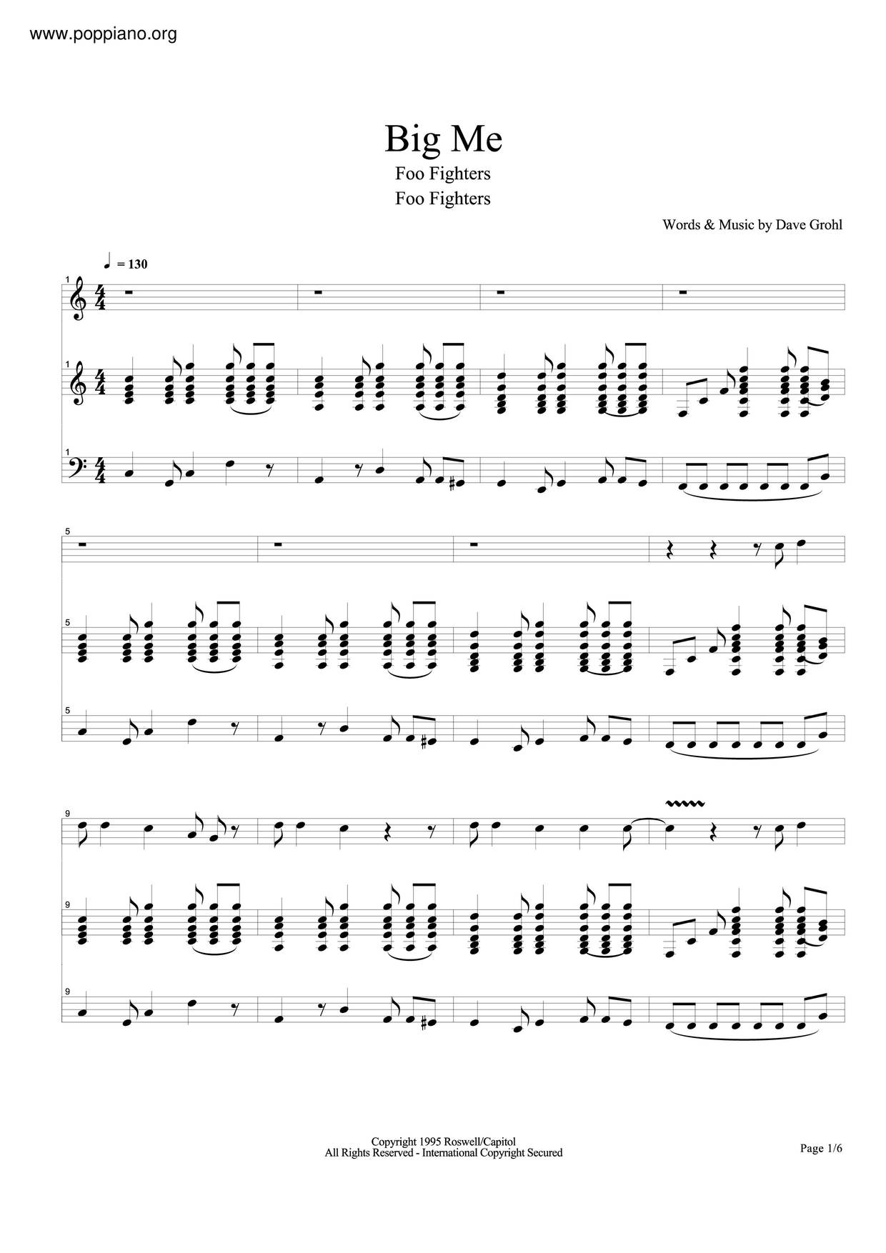 Download Foo Fighters 'Learn To Fly' Sheet Music, Chords & Lyrics