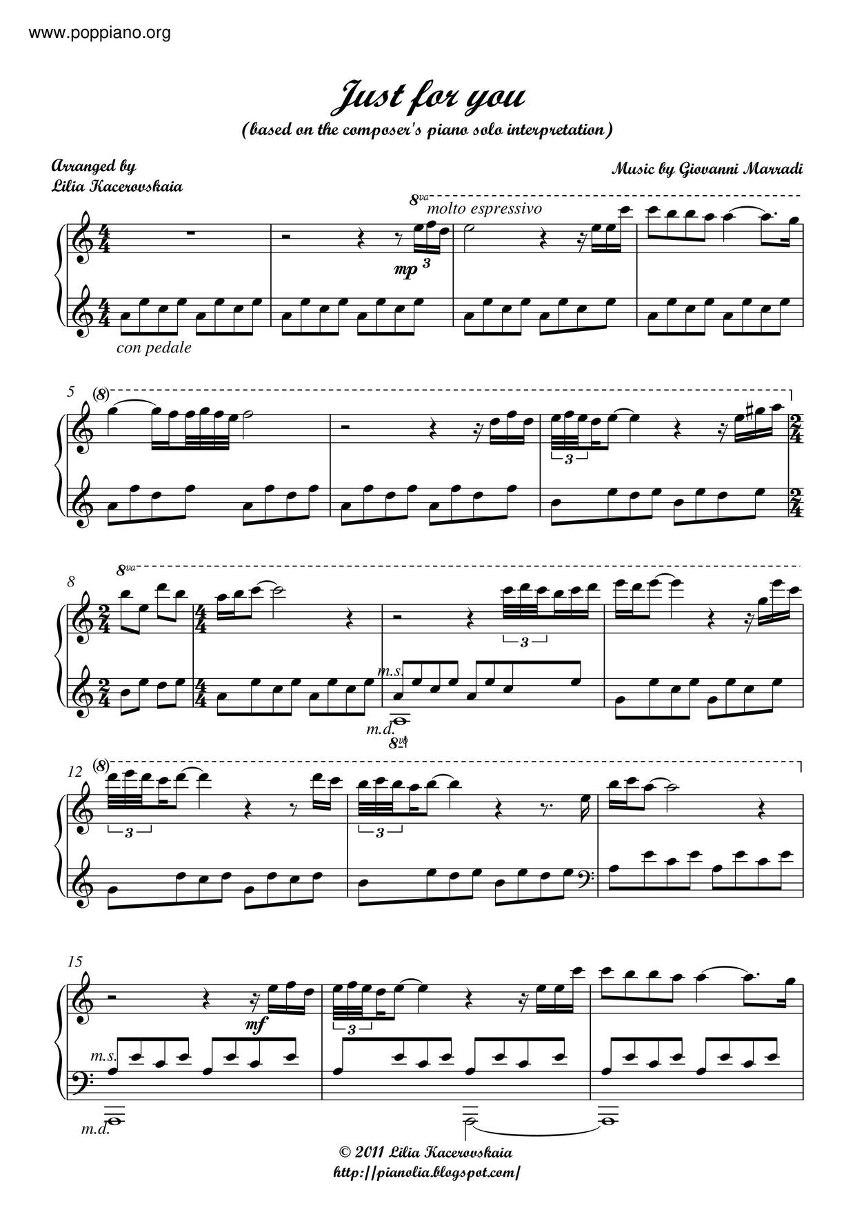 Just For You Score