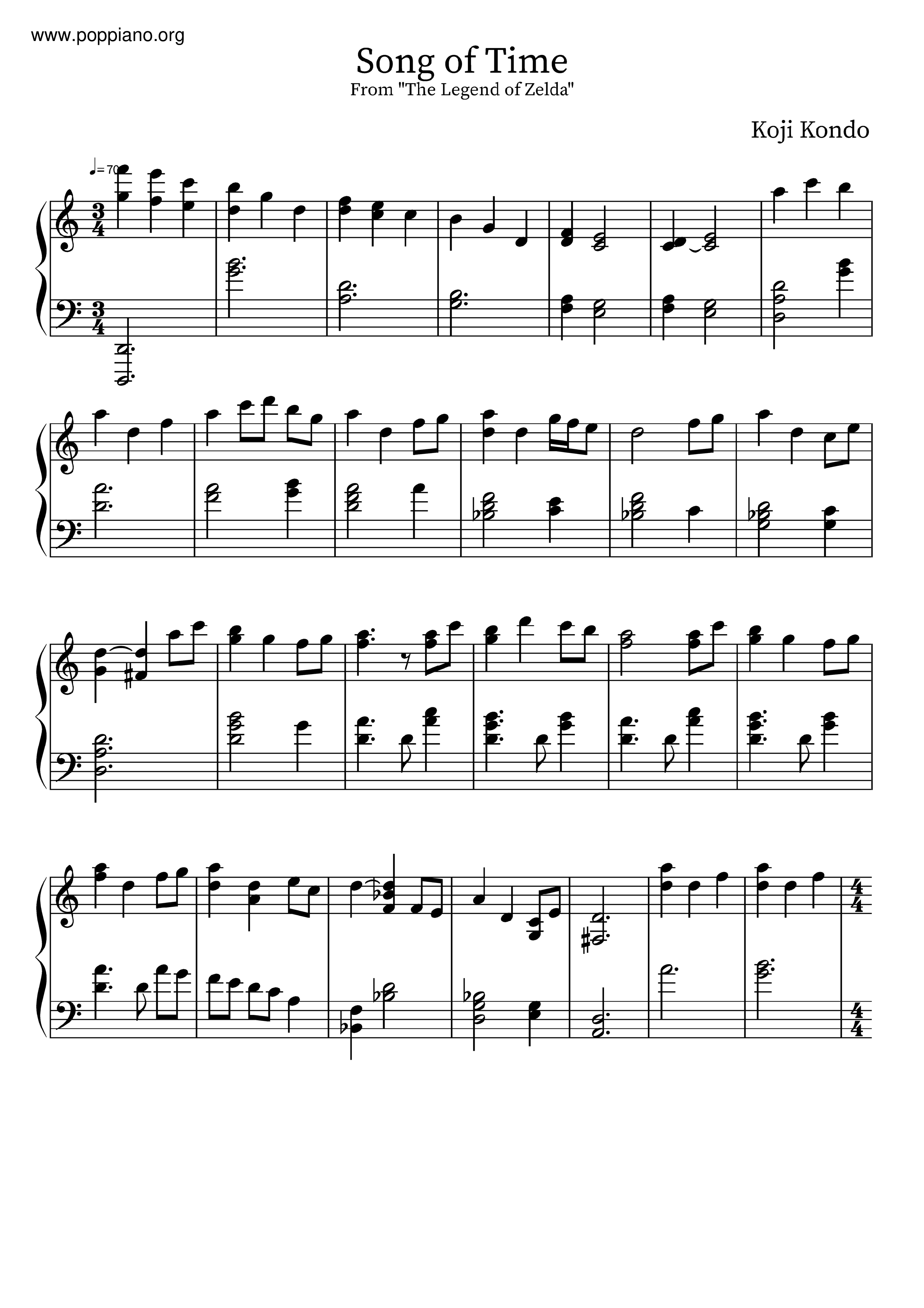 SONG OF TIME Sheet Music Download