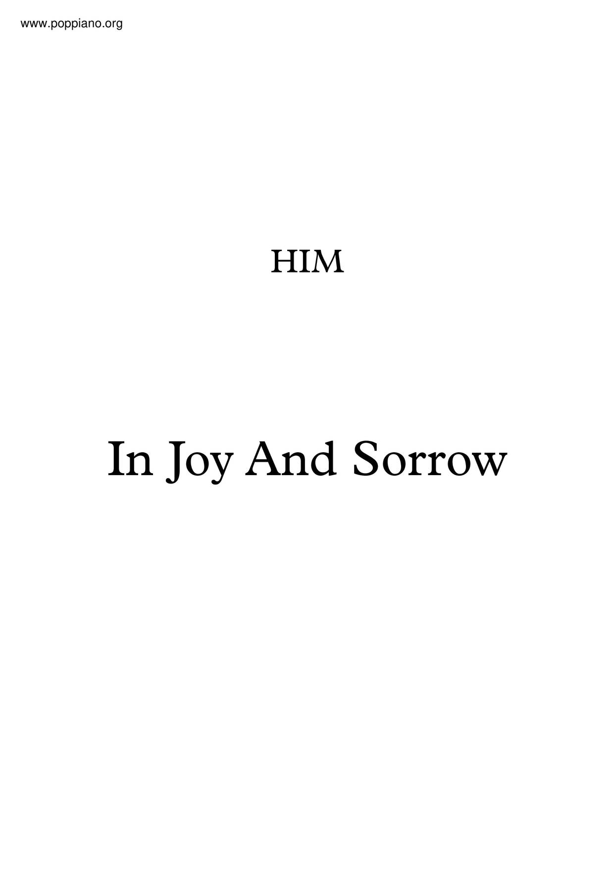 In Joy And Sorrow Score