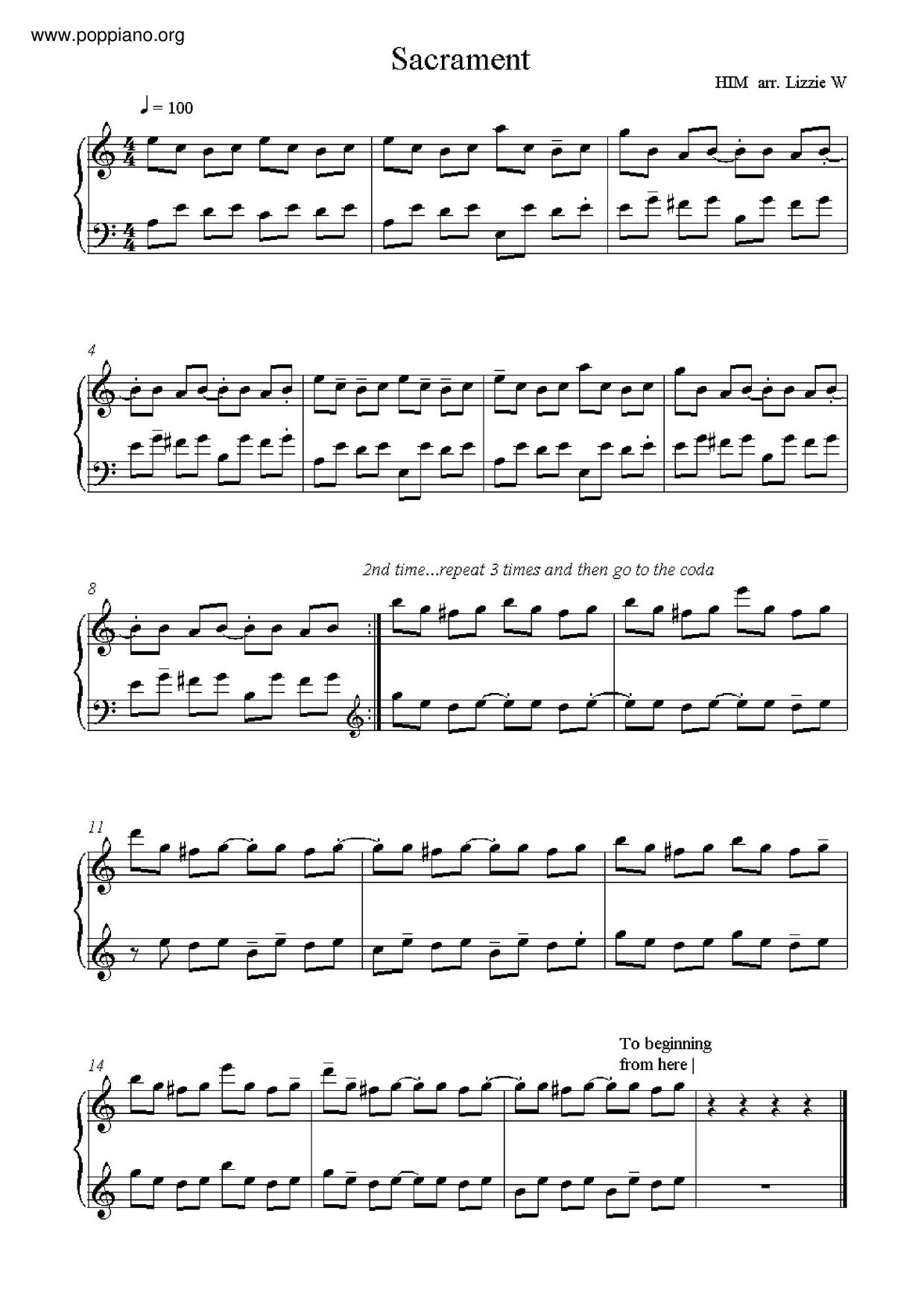 The Sacrament Score