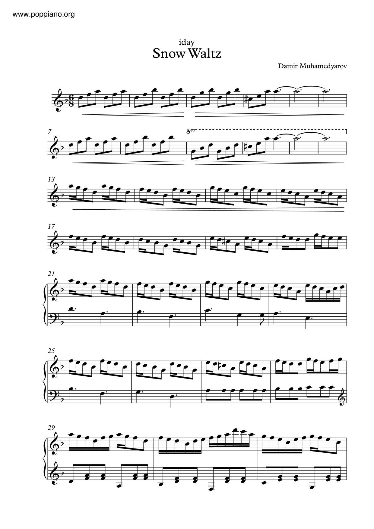 Snow Waltz Score