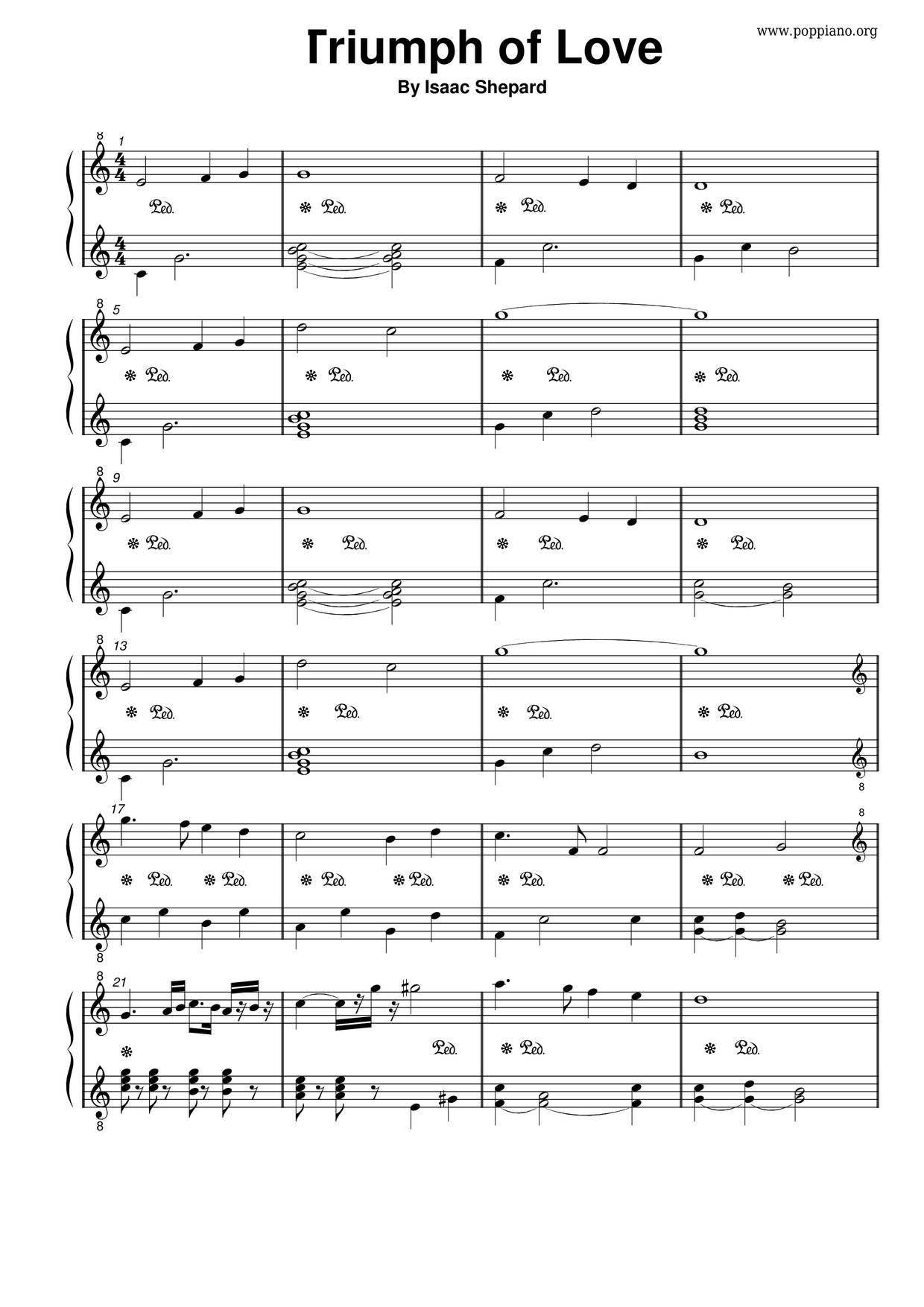 Triumph Of Love Score