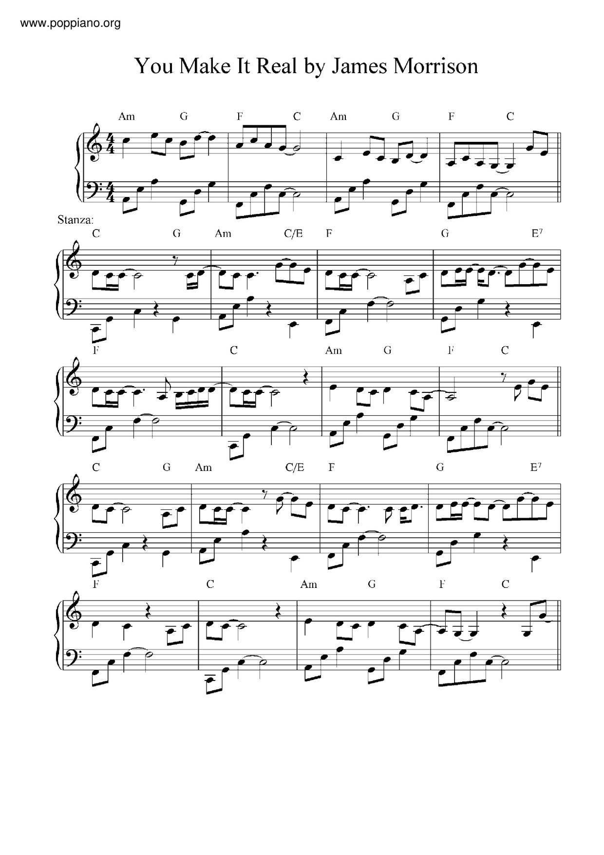 You Make It Real Score