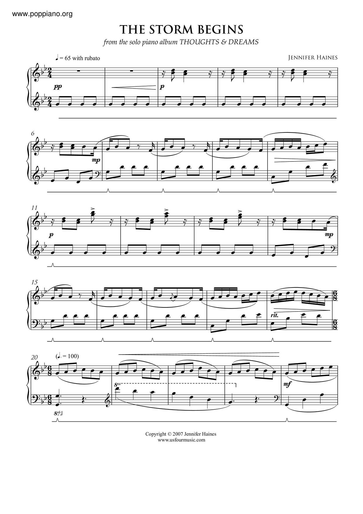 The Storm Begins Score