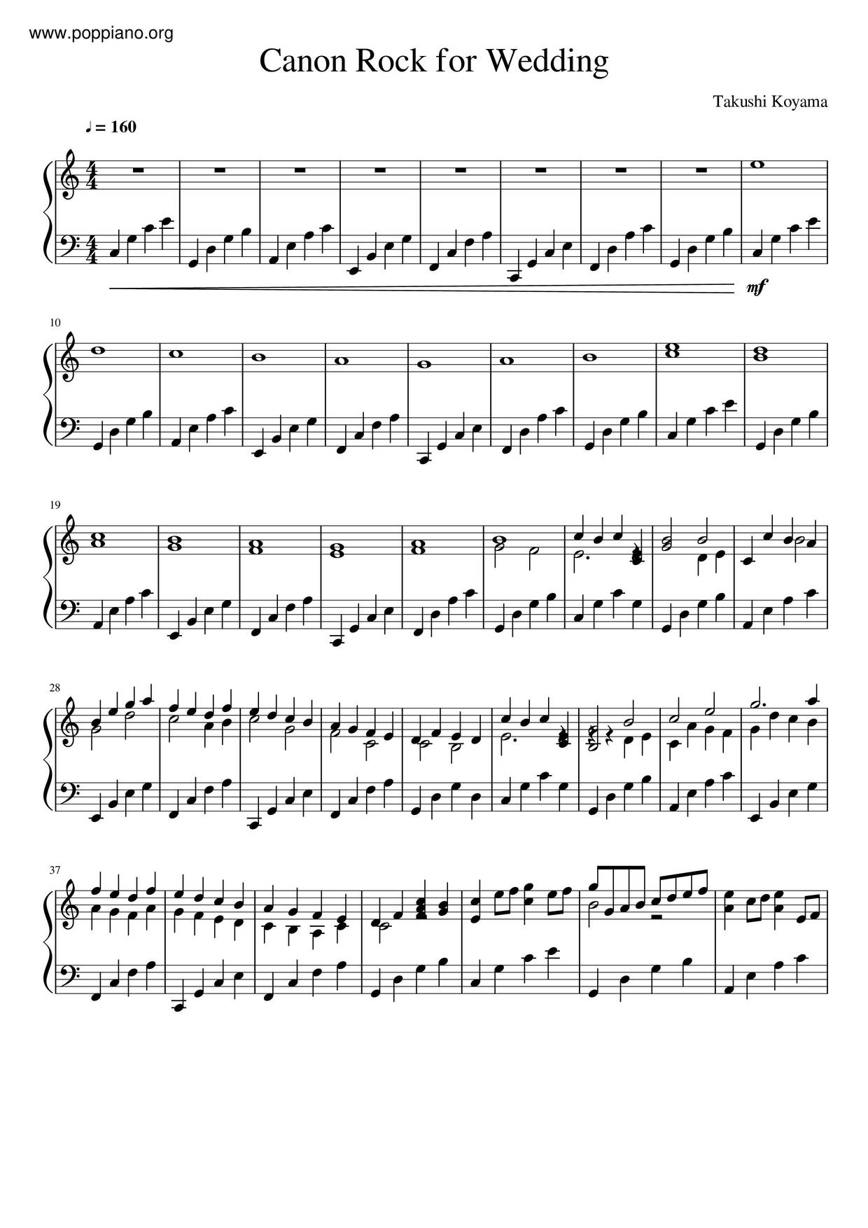 Canon Rock In C Score