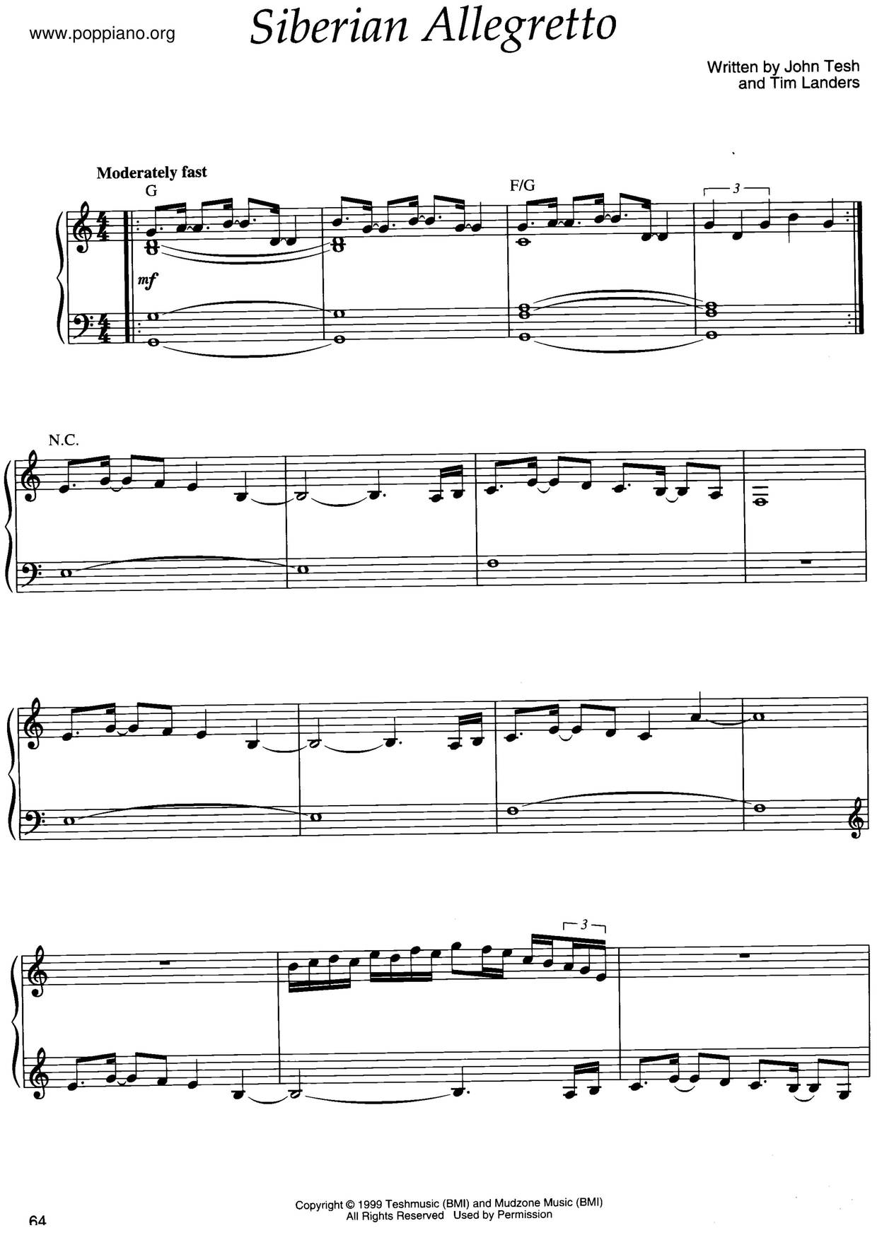 Siberian Allegretto Score