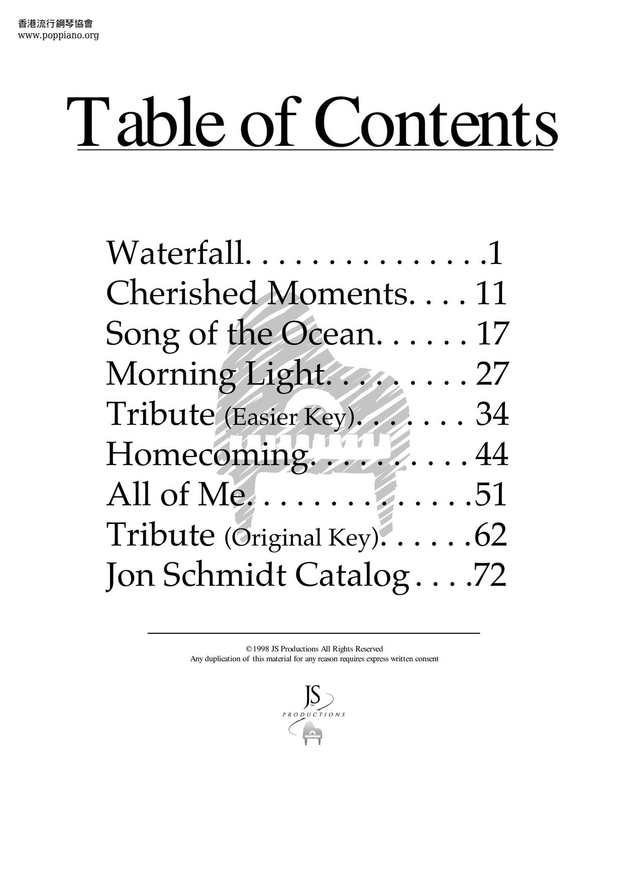Piano Solos I - 73 Pages Score