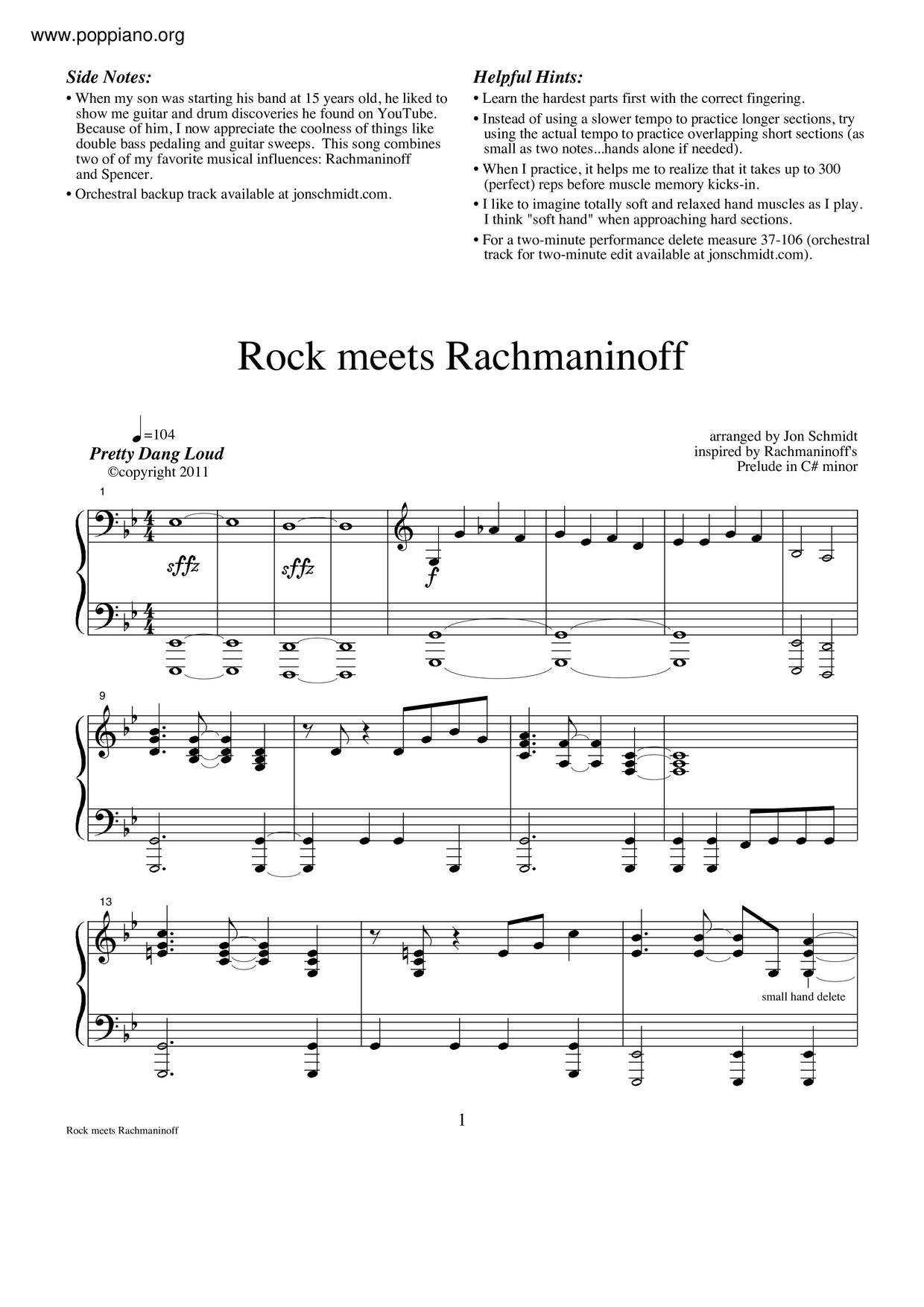 Rock Meets Rachmaninoff Score