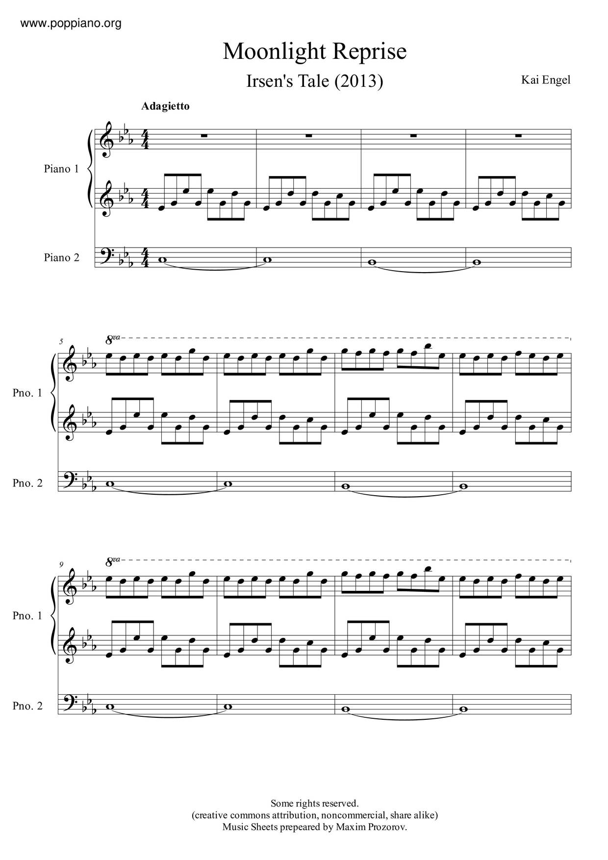 Moonlight Reprise Score