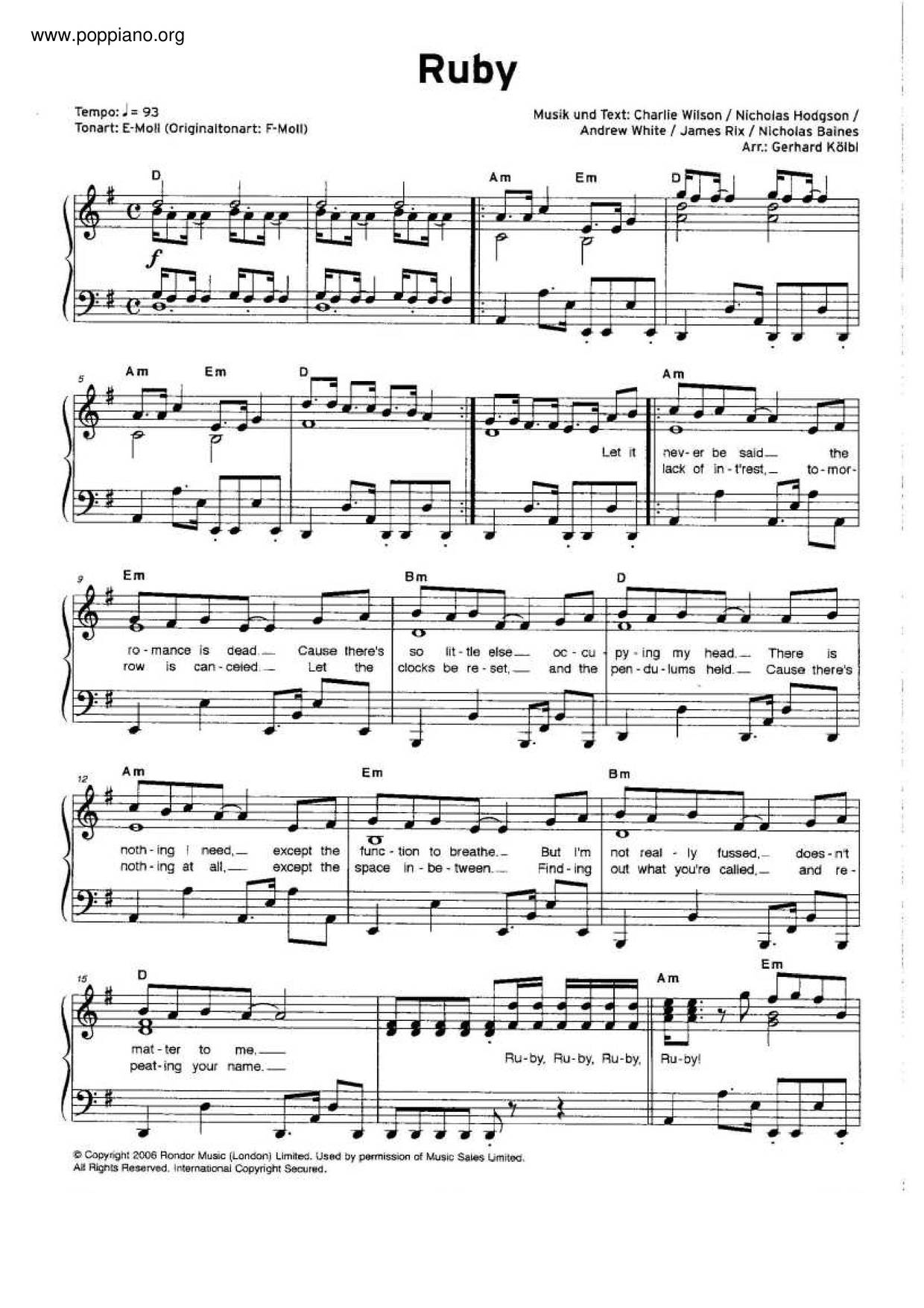 Ruby Score