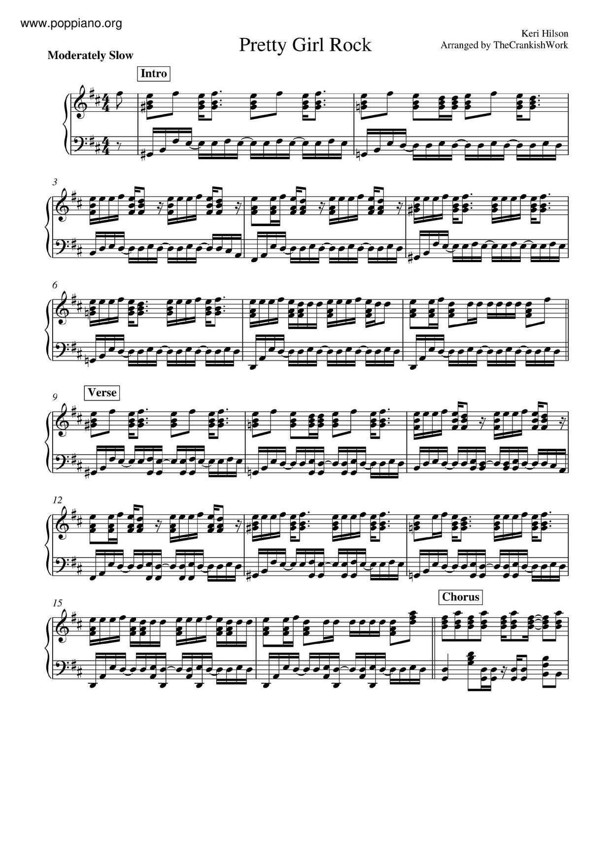 Pretty Girl Rock Score