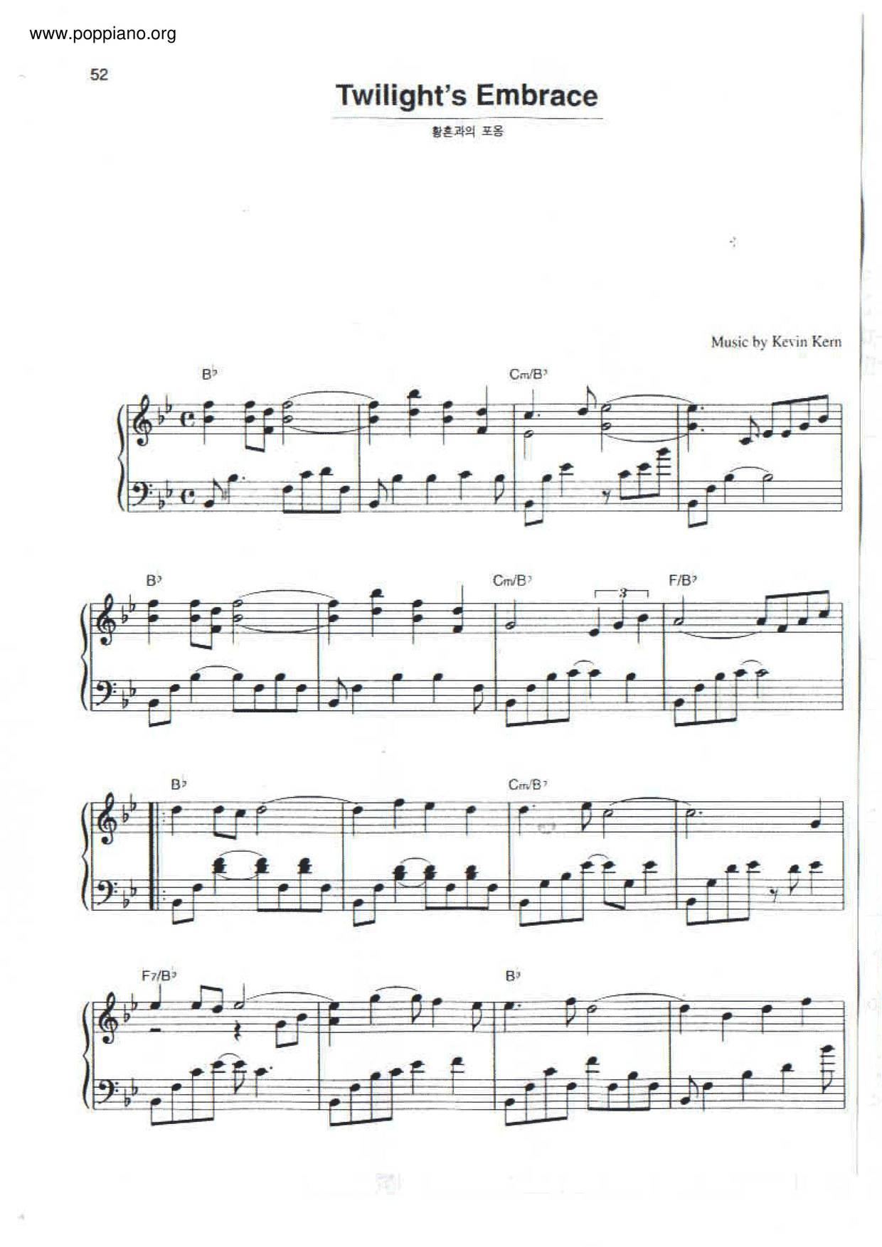 Twilight's Embraceピアノ譜