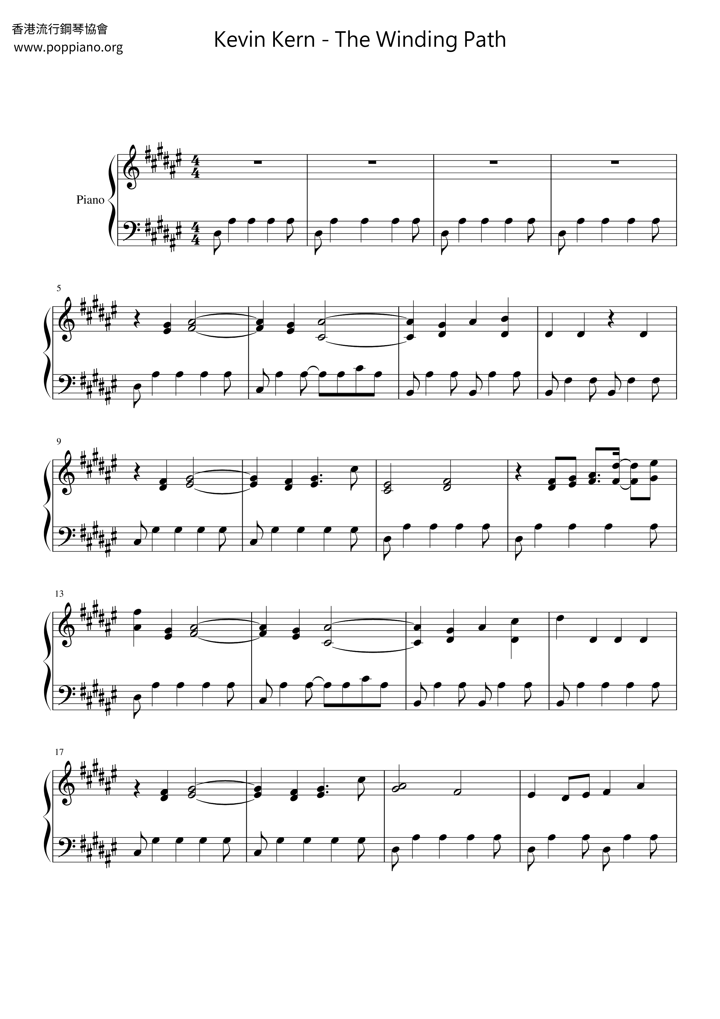 The Winding Path Score