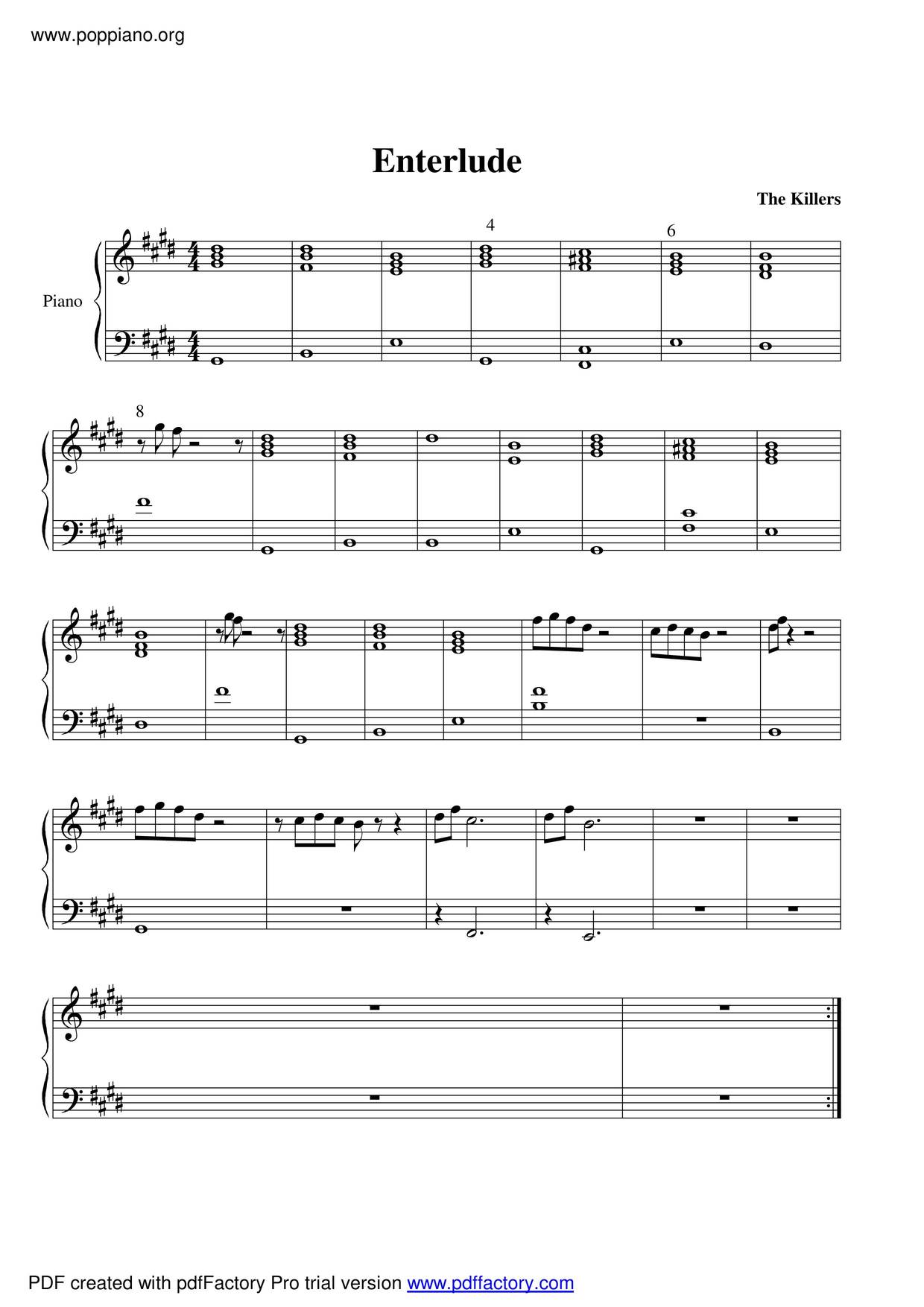 Enterlude Score