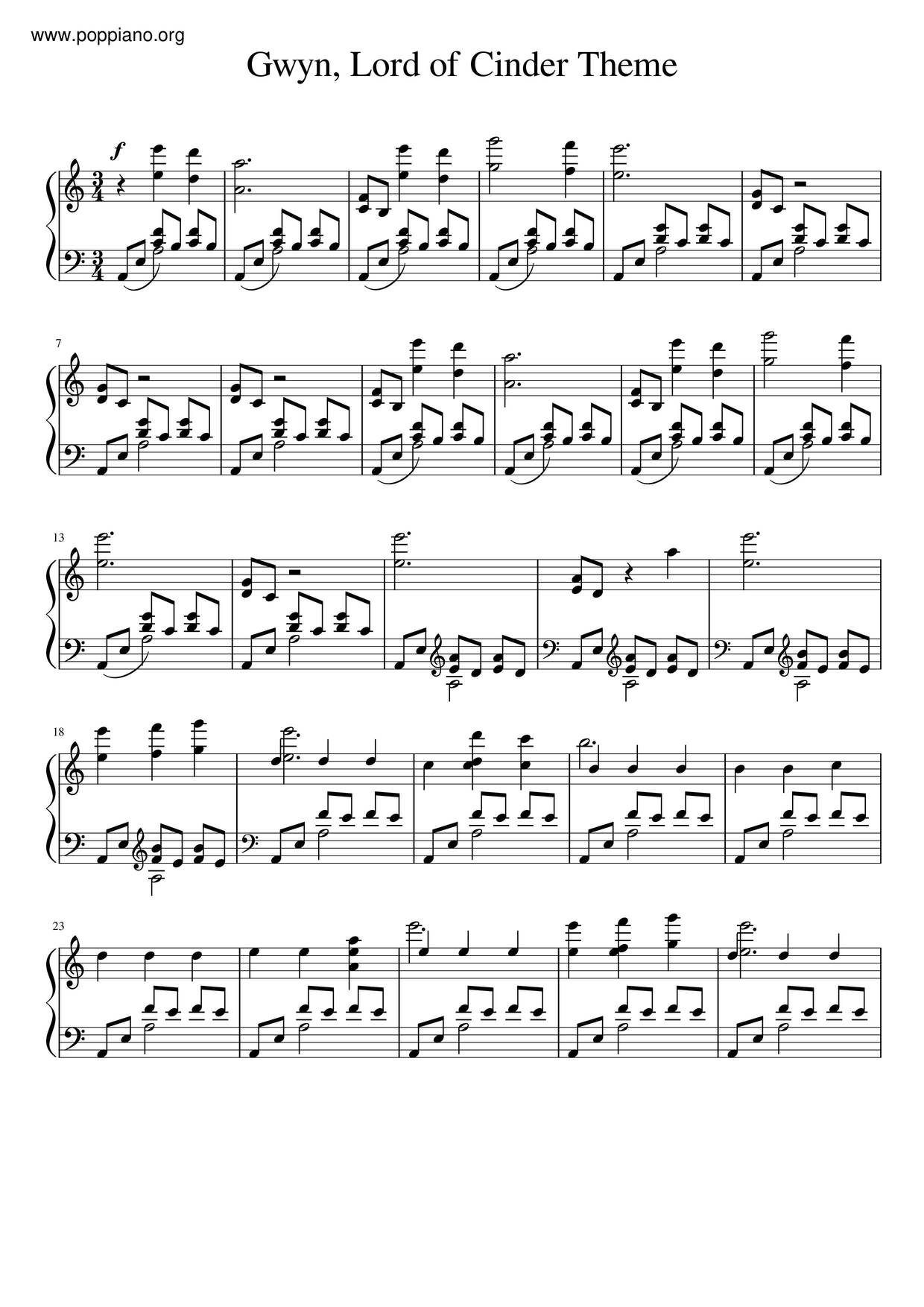 Gwyn, Lord Of Cinder Theme Score