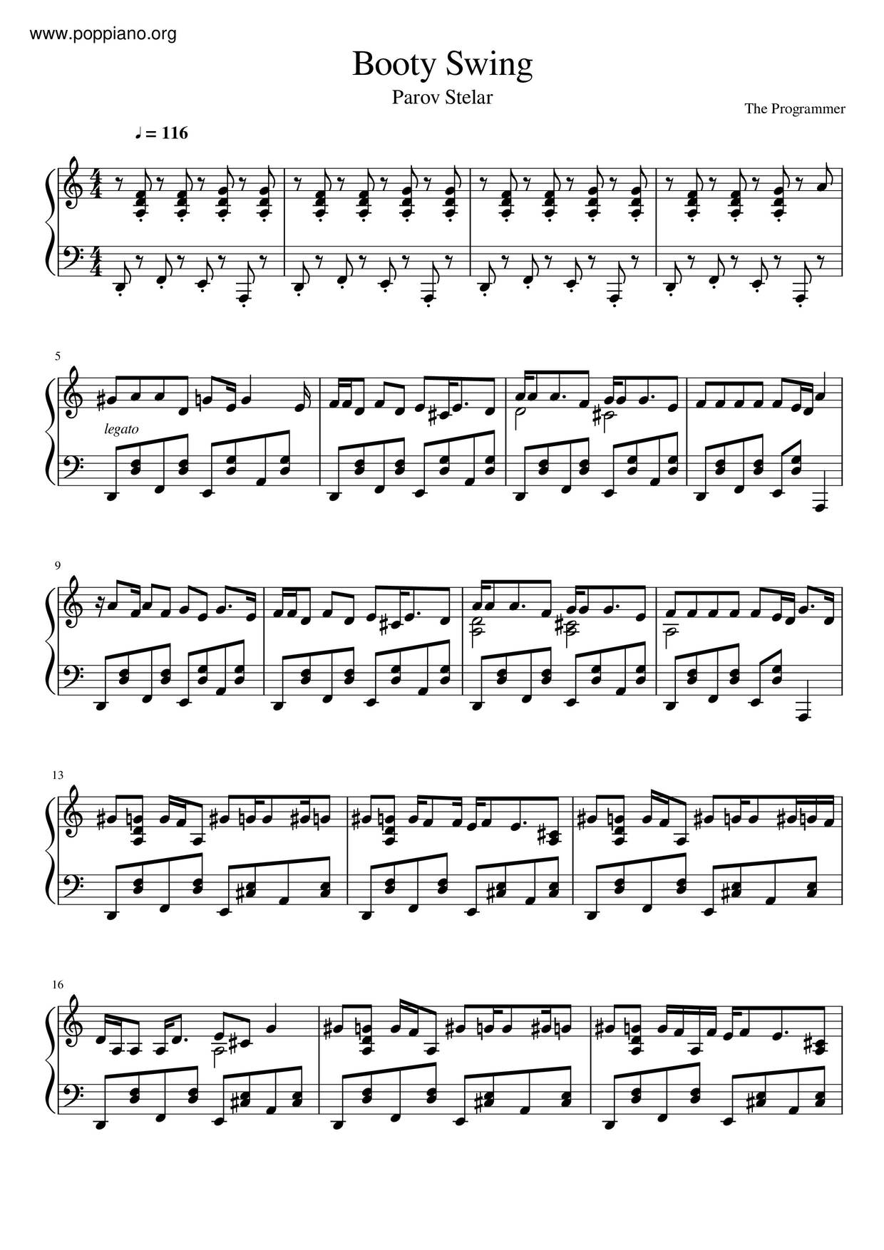 Booty Swing Score