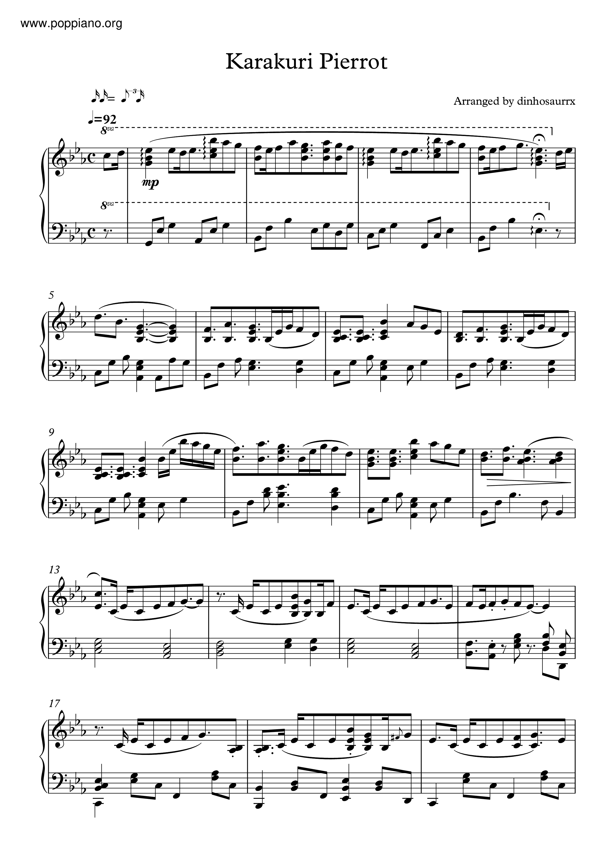 Karakuri Pierrot Score