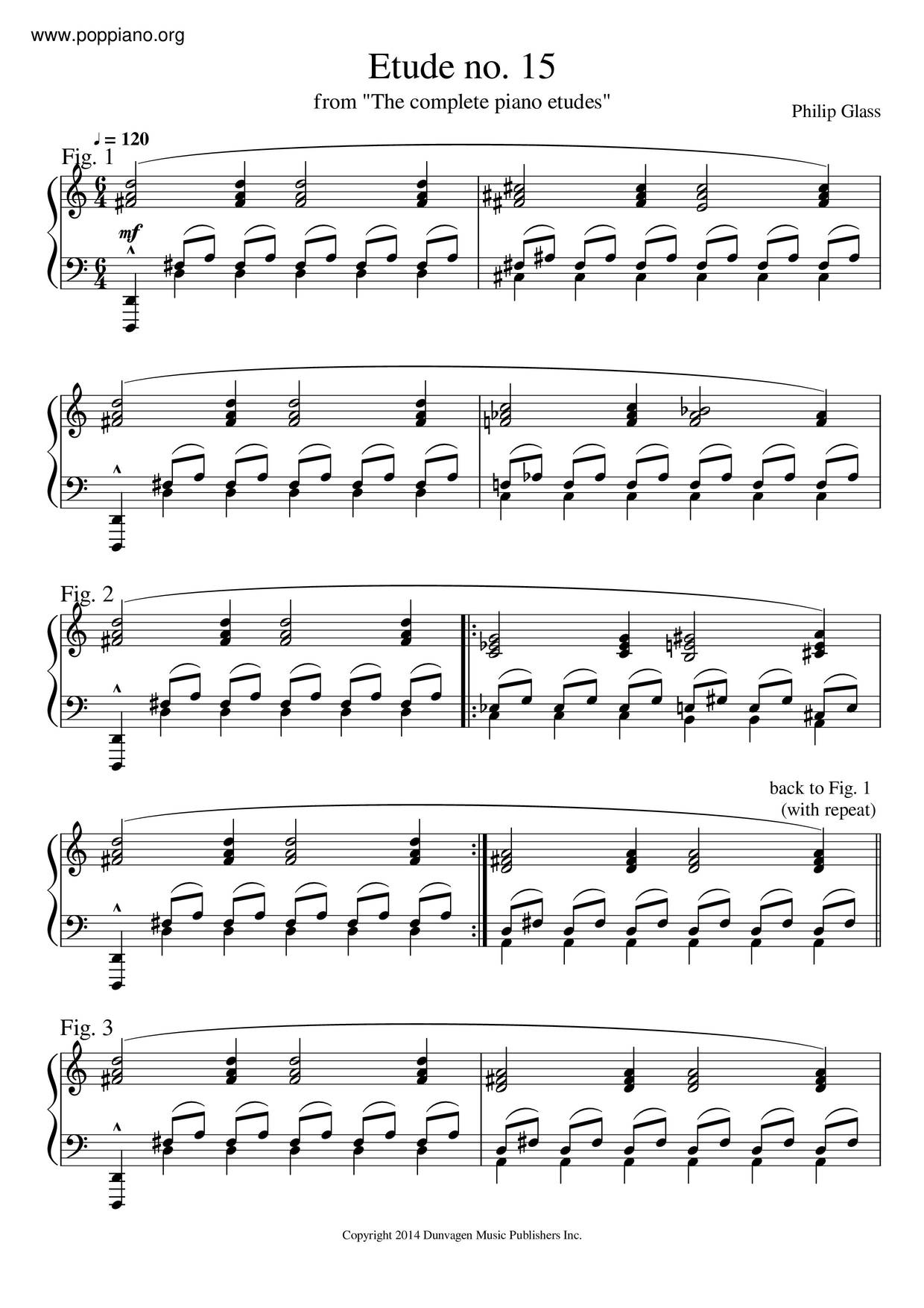 Études: No. 15ピアノ譜
