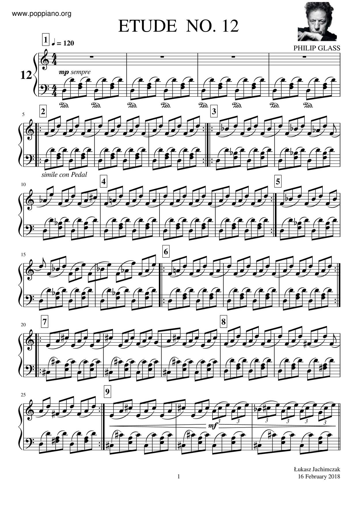 Etude No.12ピアノ譜