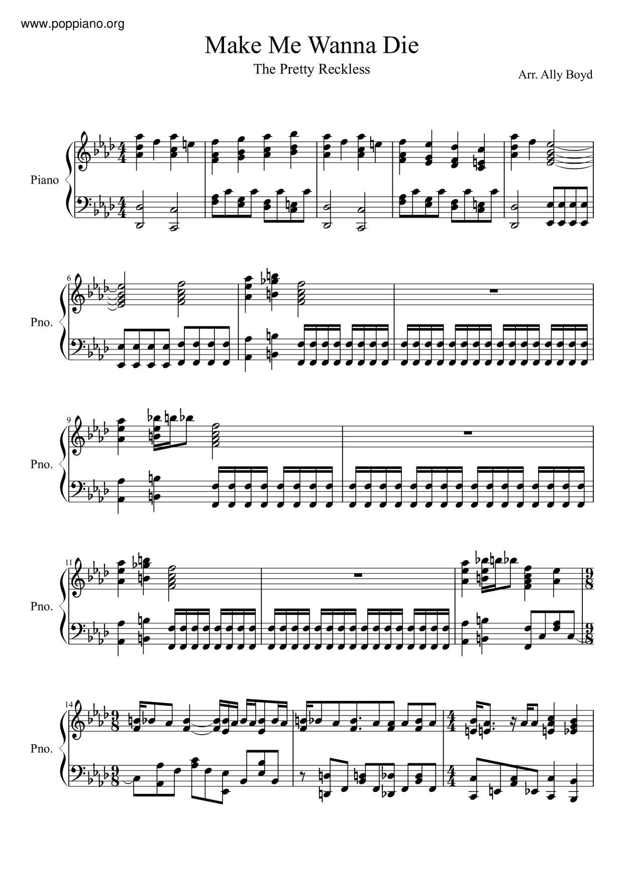 Make Me Wanna Die Score