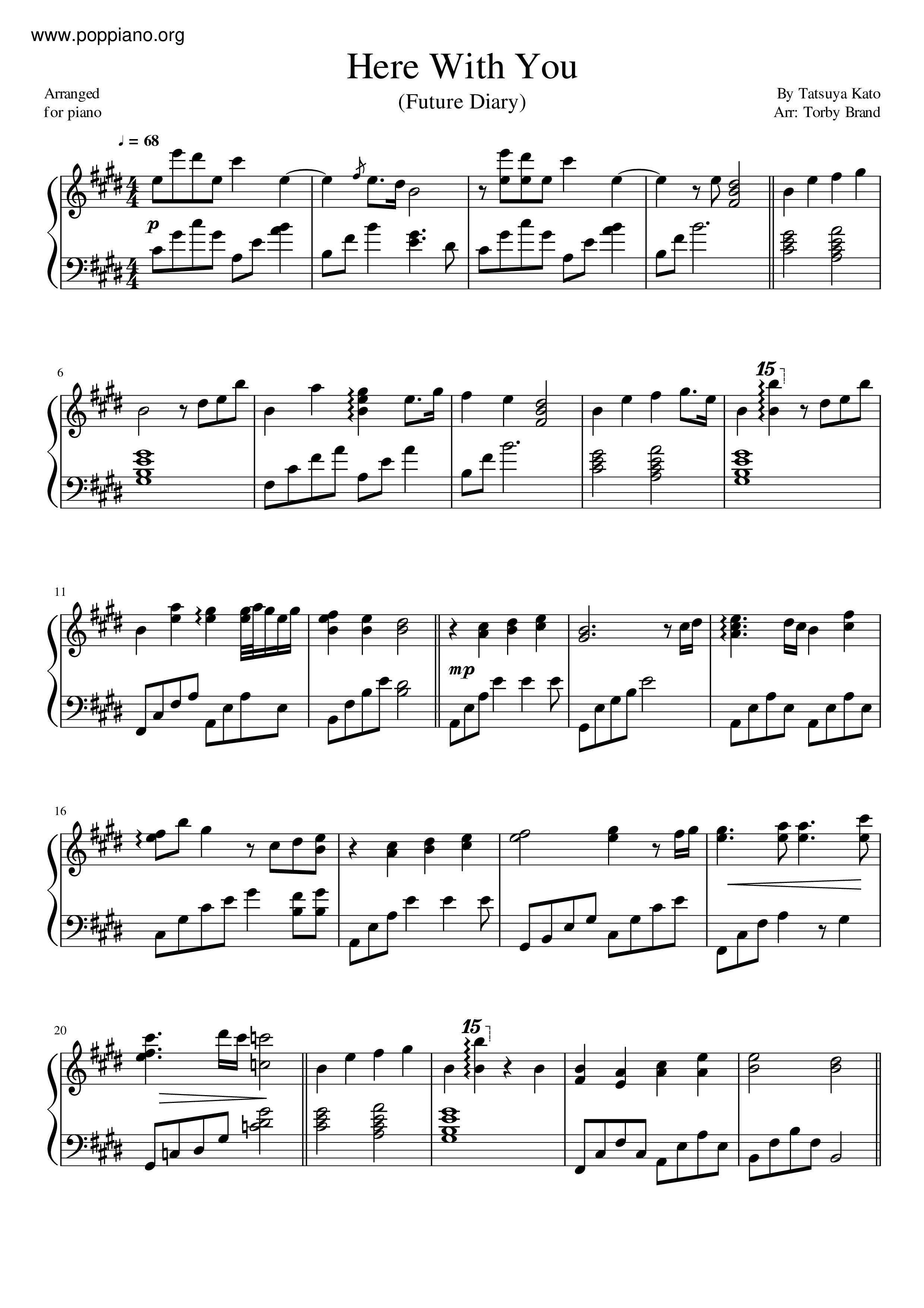 Here With You Score