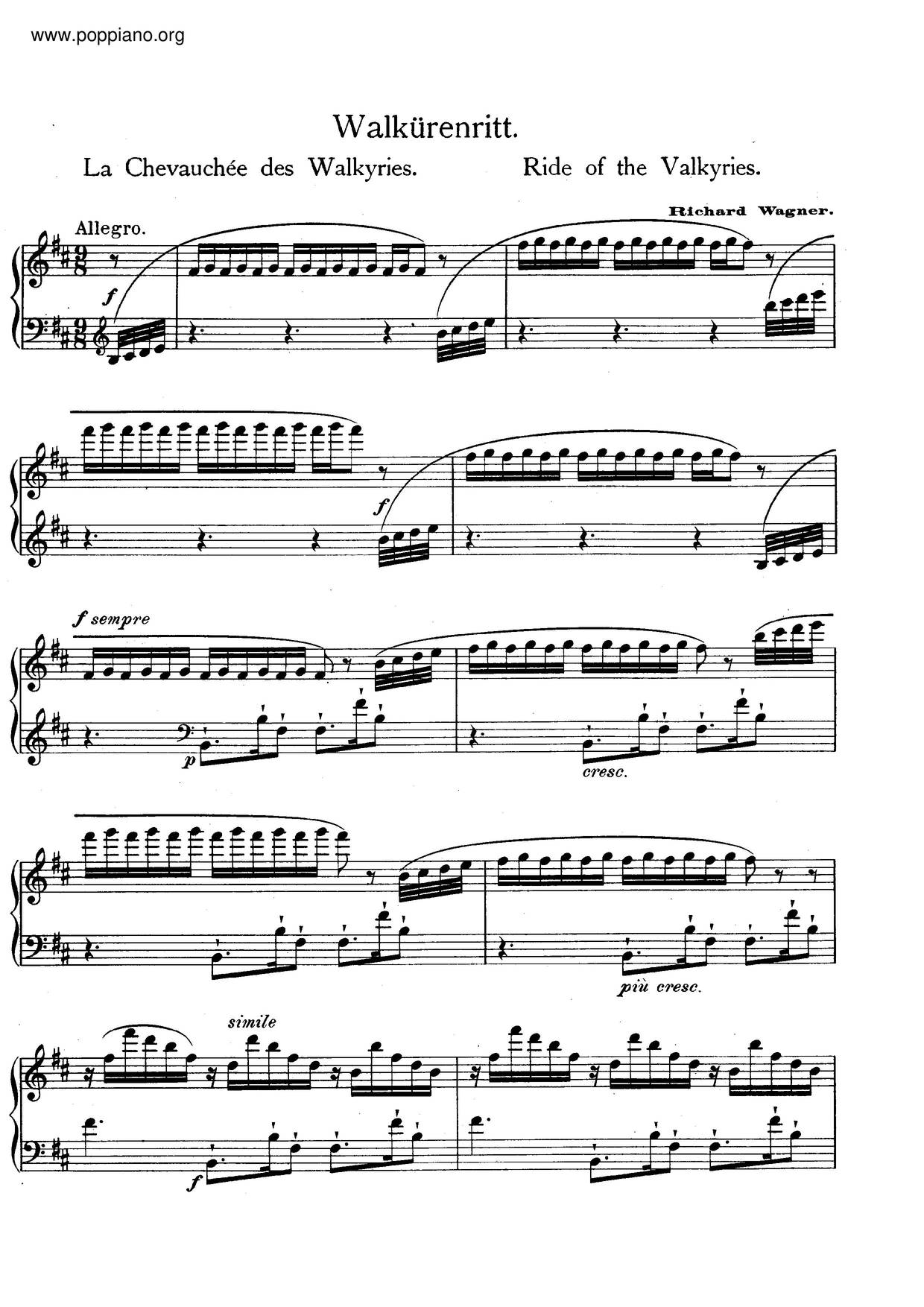 Walkurenritt Score