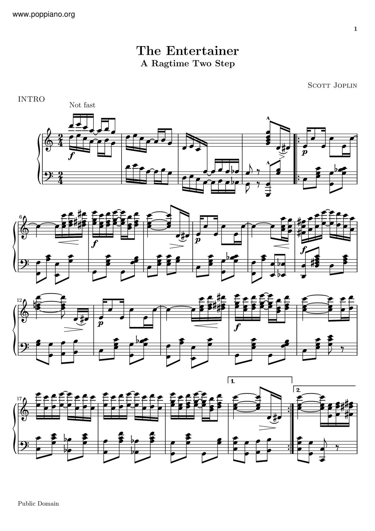 The Entertainerピアノ譜