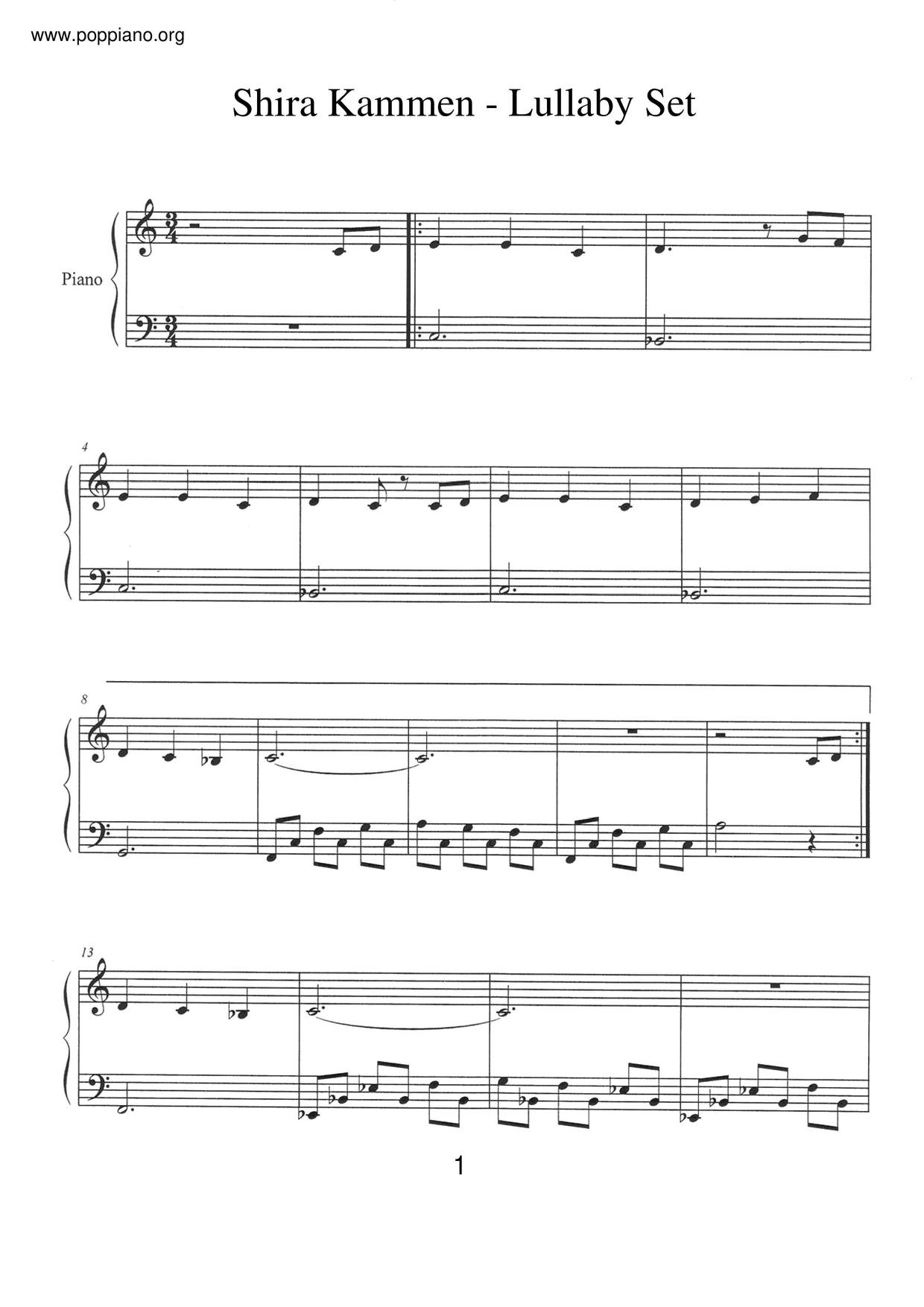 Lullaby Set Score