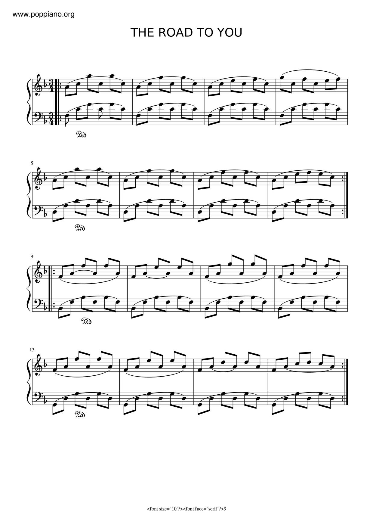 The Road To You Score
