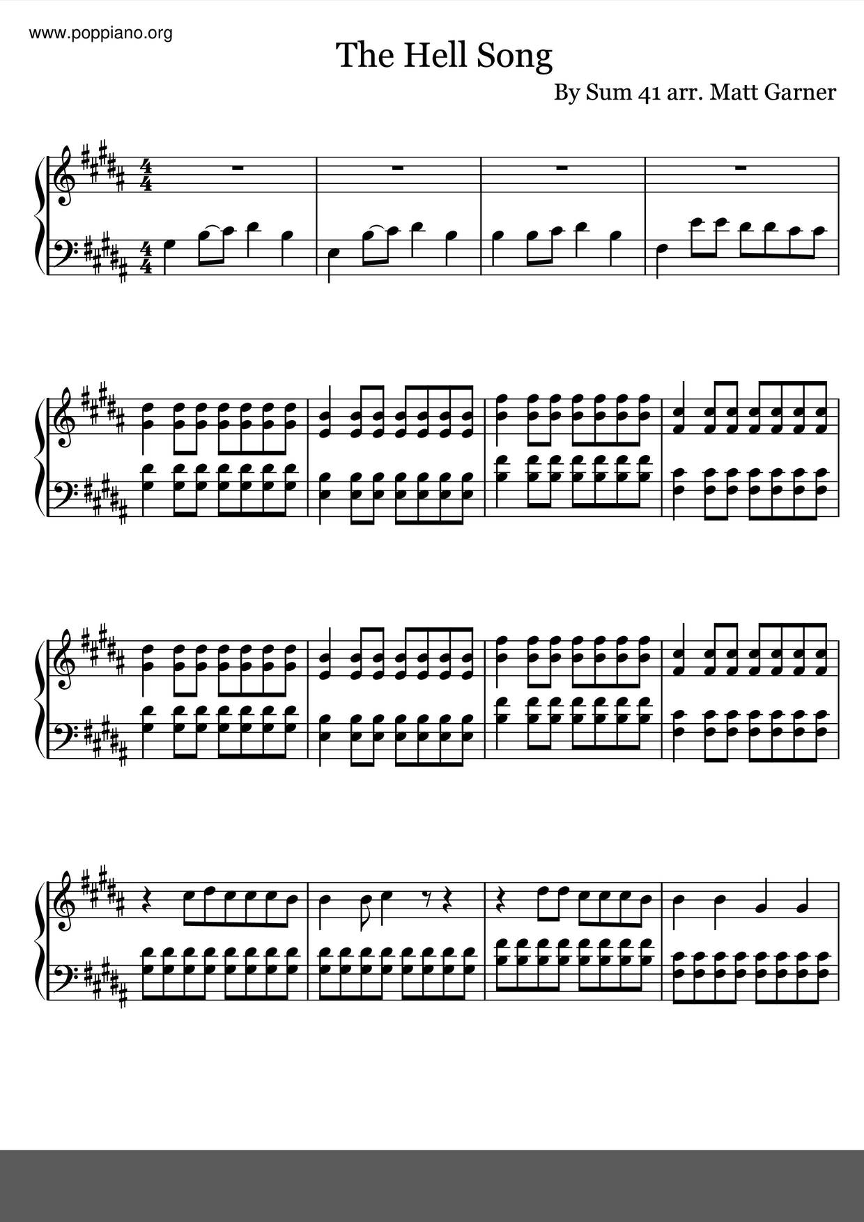 Hell Song Score