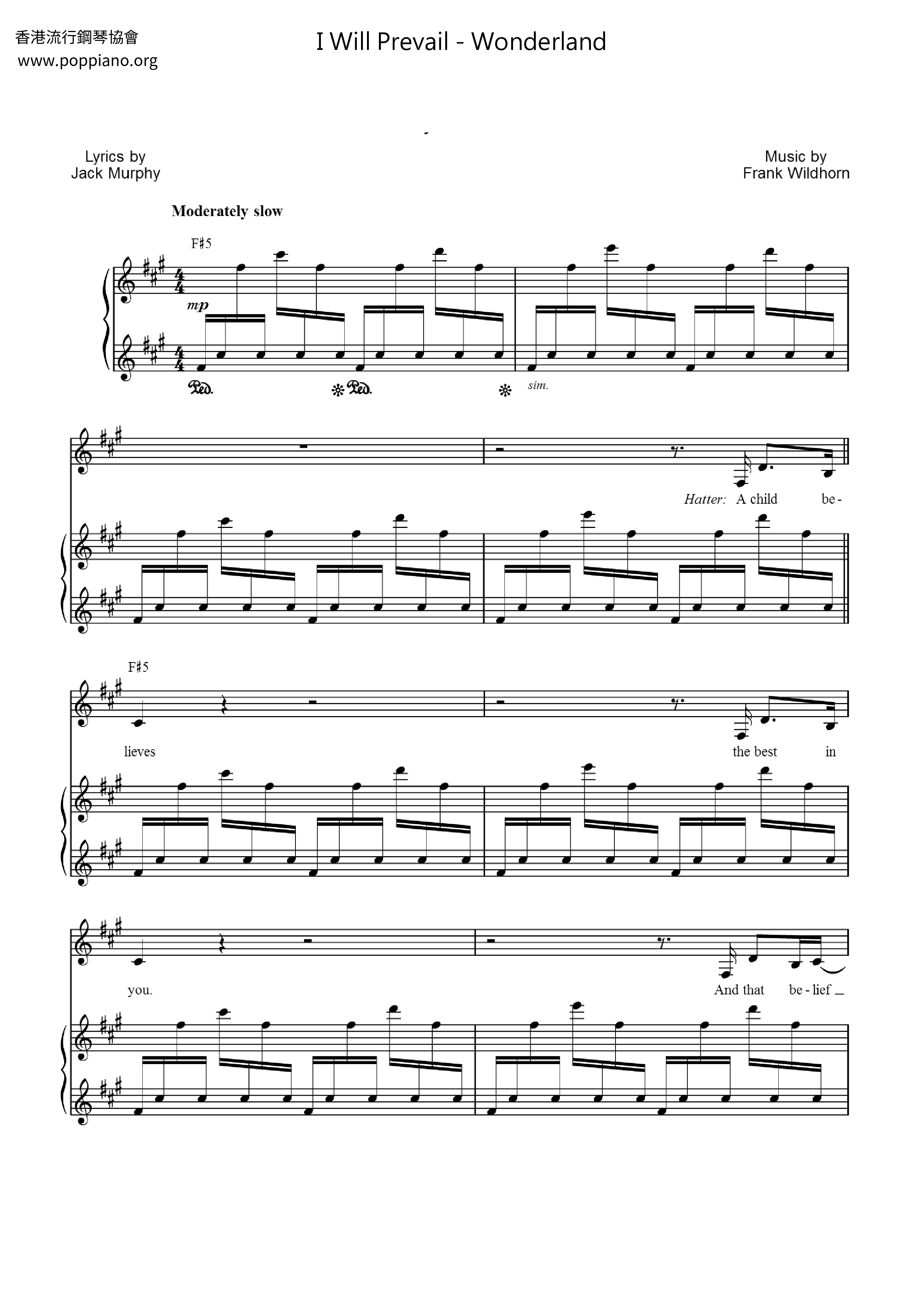 I Will Prevail - Wonderland Score