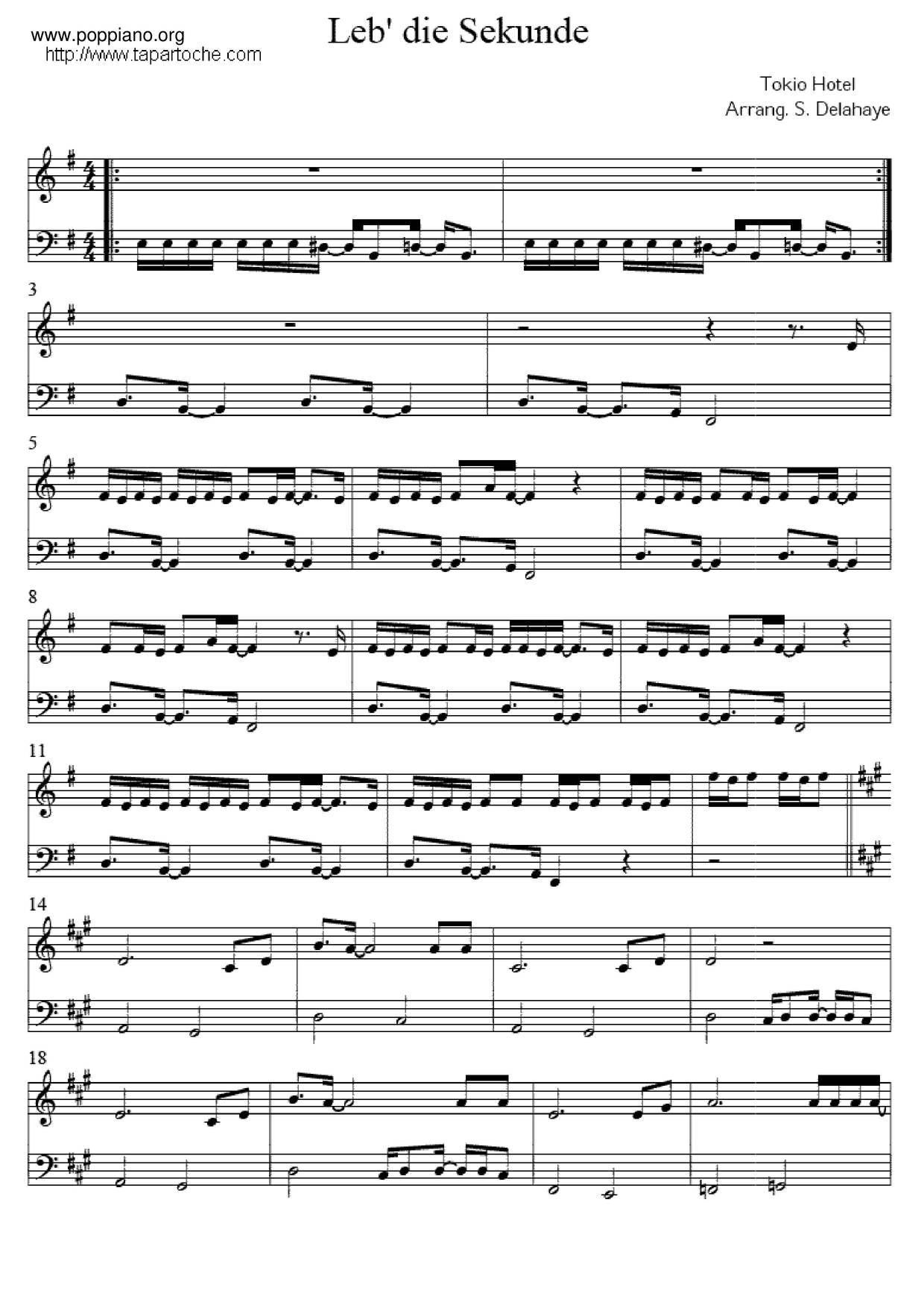 Leb Die Sekunde Score
