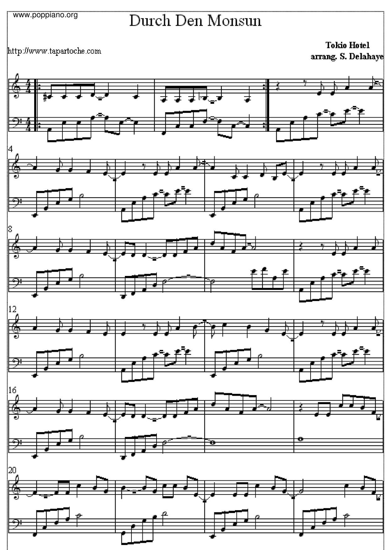 Durch Den Monsun Score