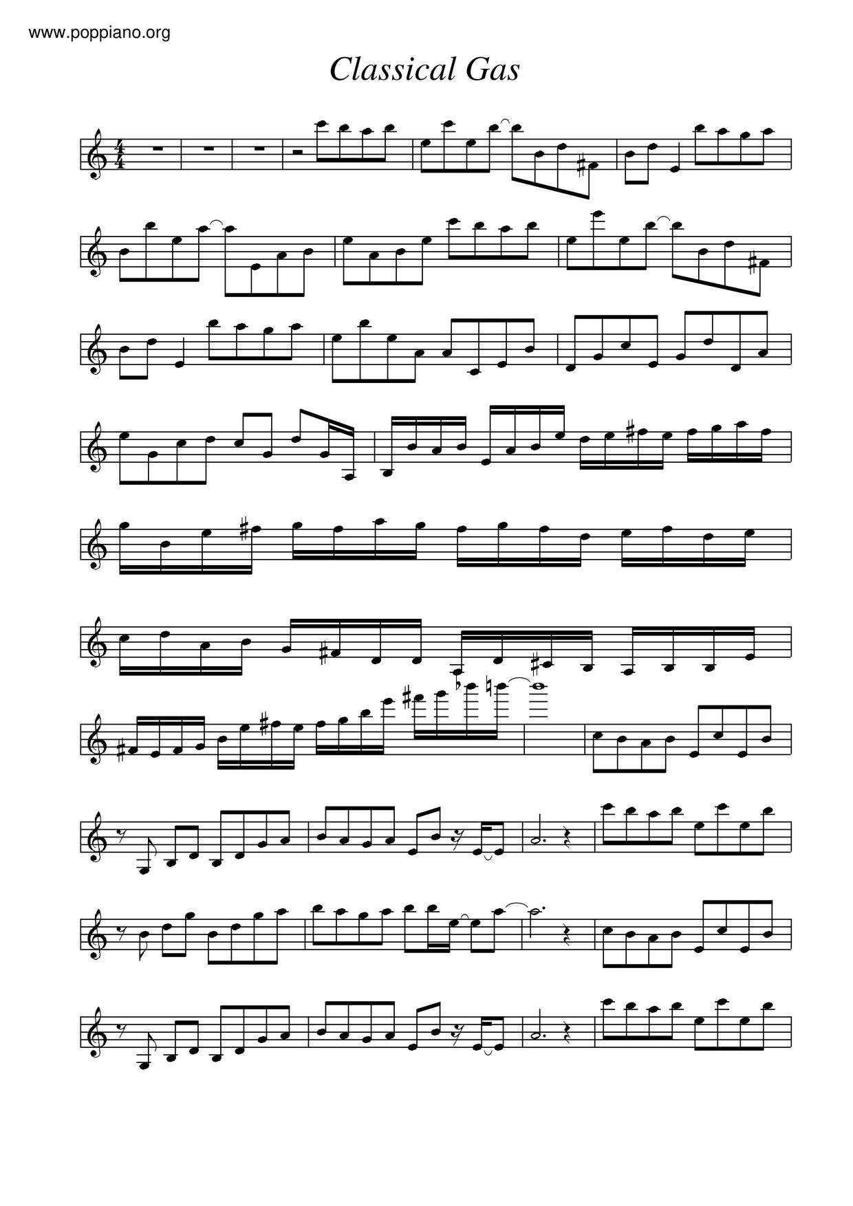 Classical Gas琴譜