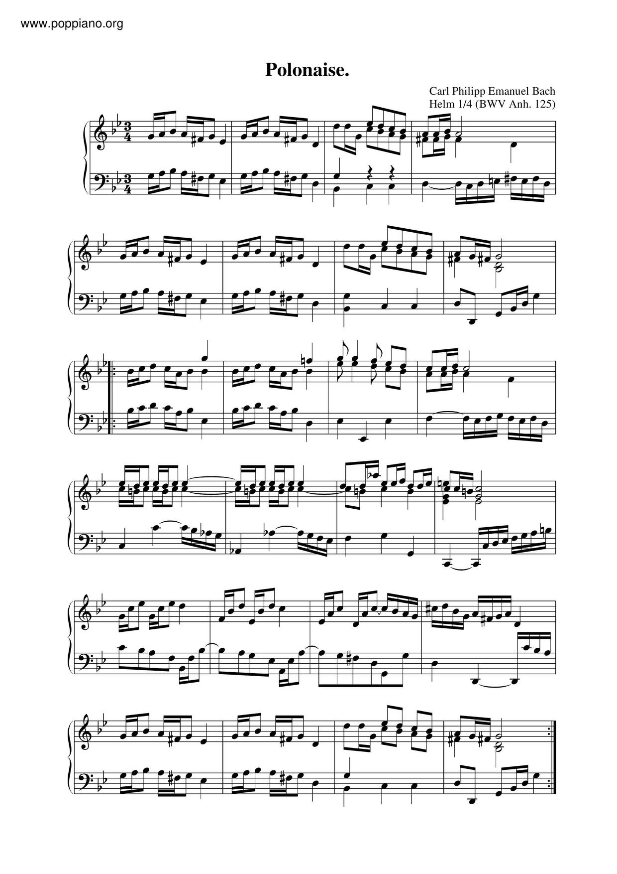 4 Pieces For Anna Magdalena Bach, H.1ピアノ譜