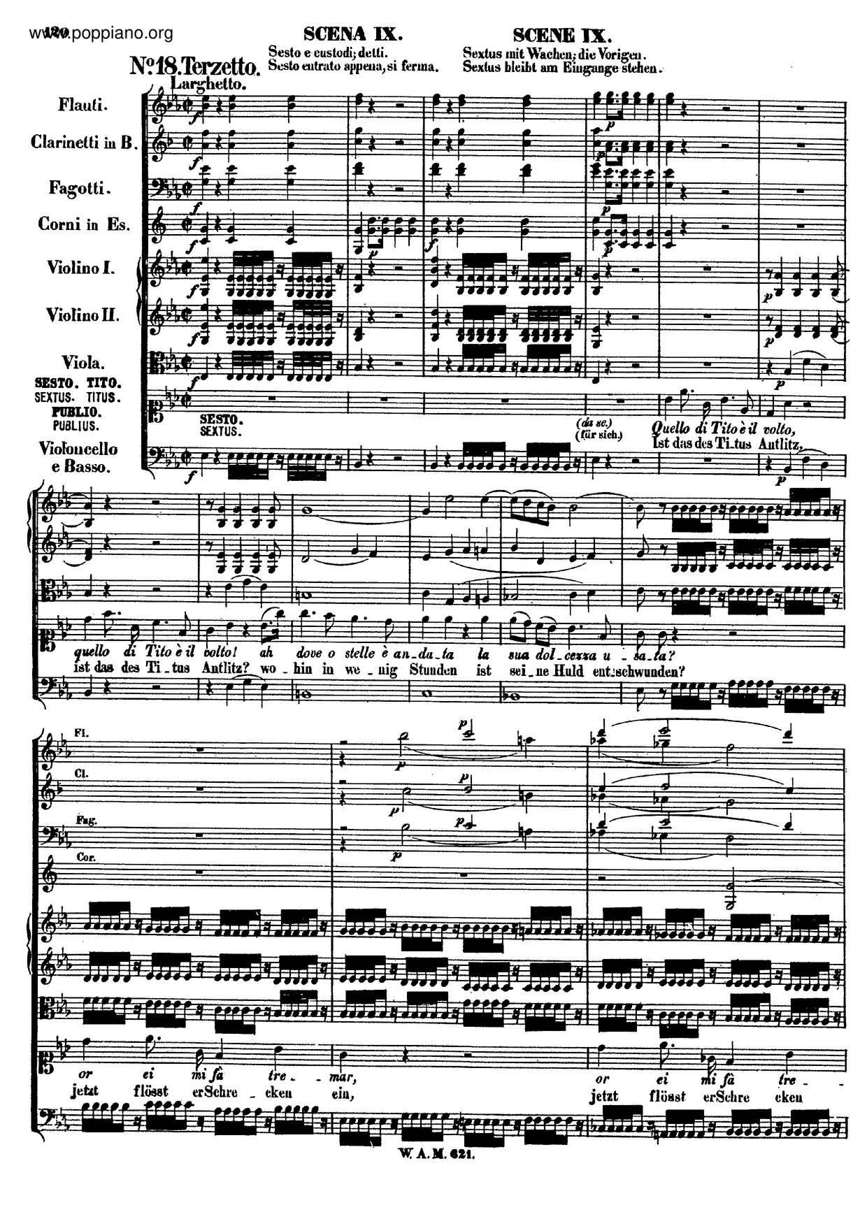 La Clemenza Di Tito, K. 621 Score