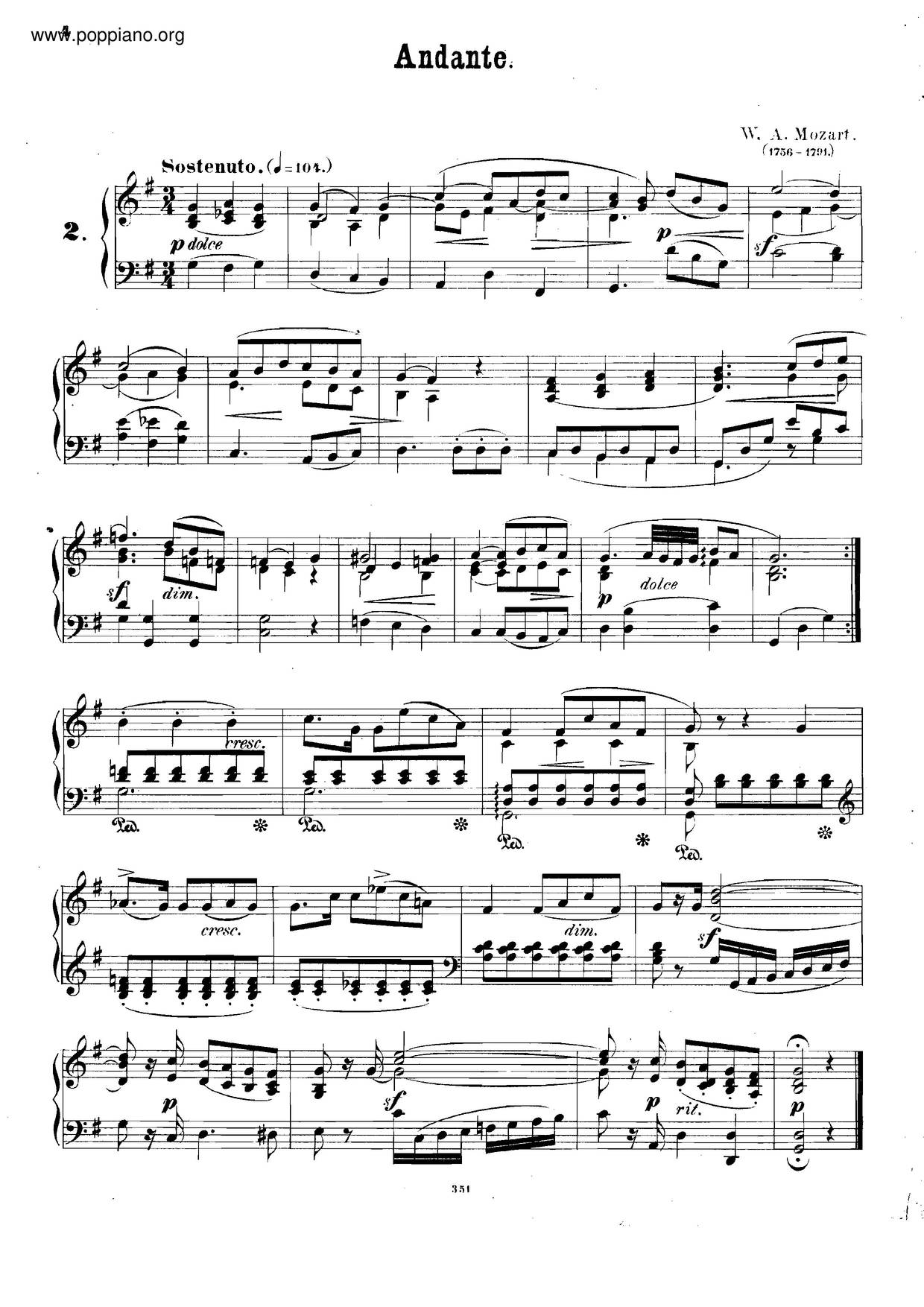 Sancta Maria, K. Anh. C 3.15ピアノ譜