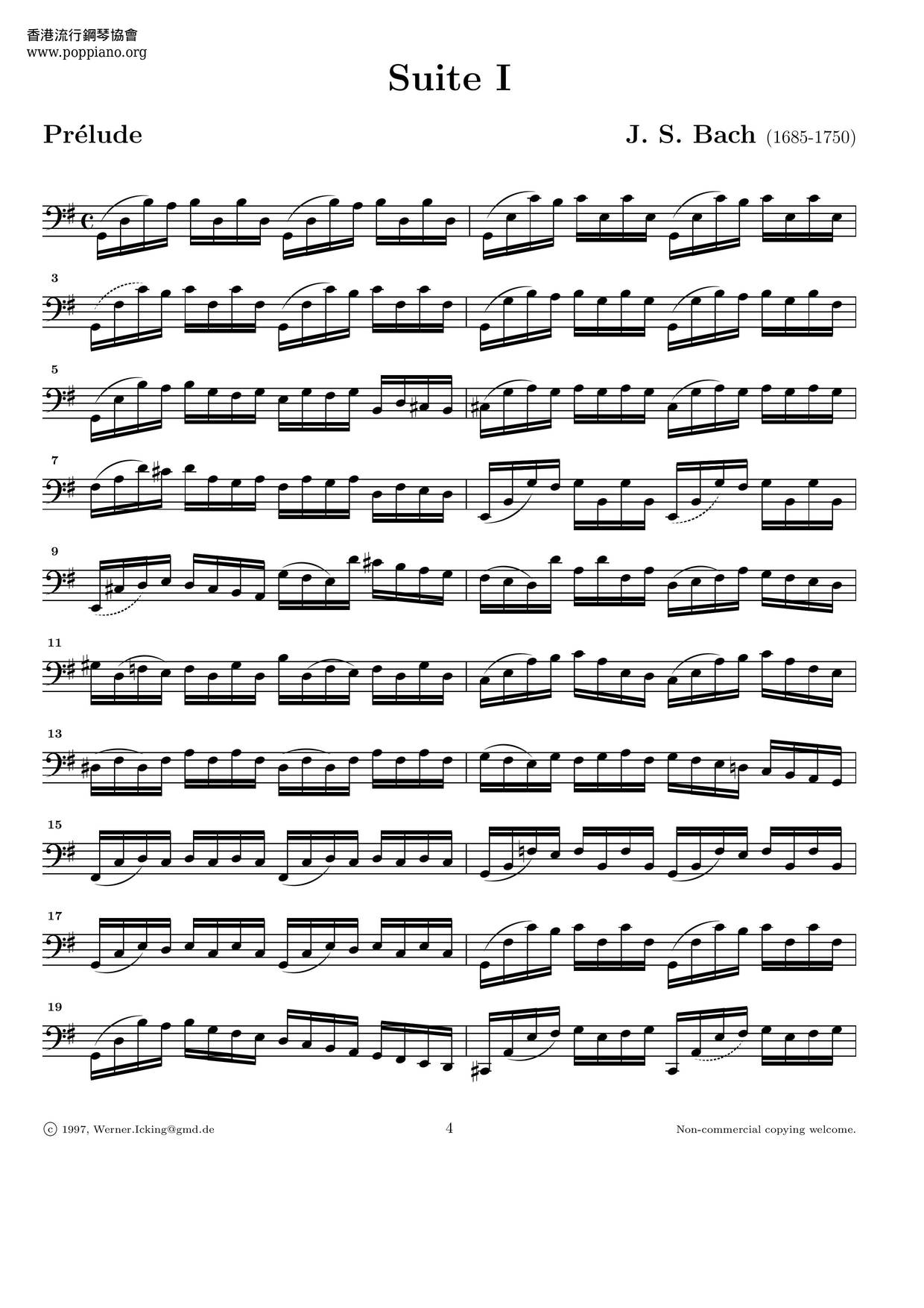 6 Cello Suites, BWV 1007-1012ピアノ譜