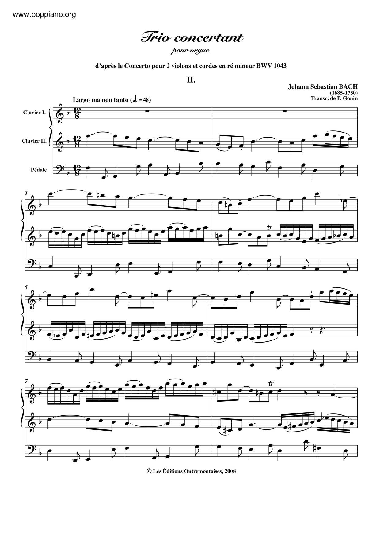 Trio Concertanteピアノ譜