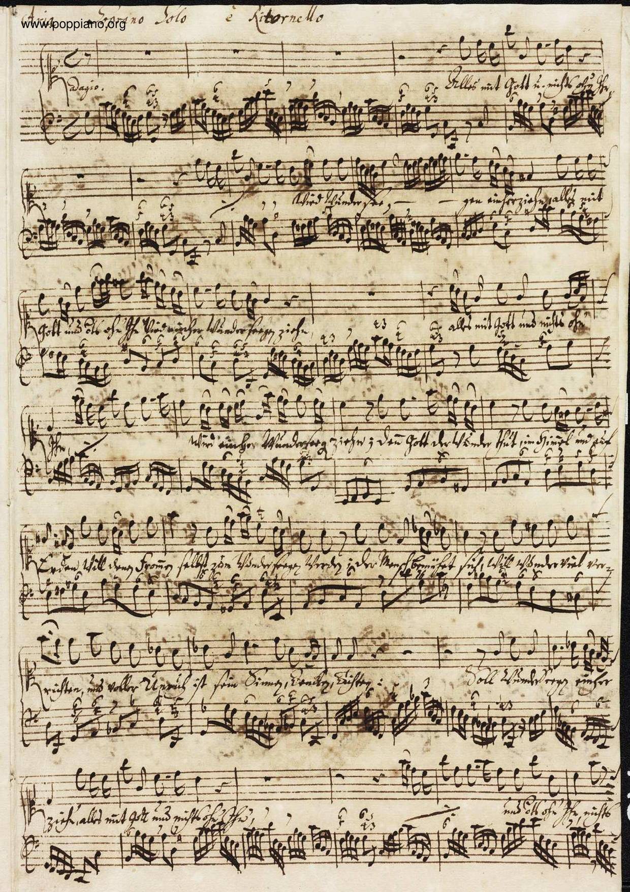 Alles Mit Gott Und Nichts Ohn' Ihn, BWV 1127ピアノ譜