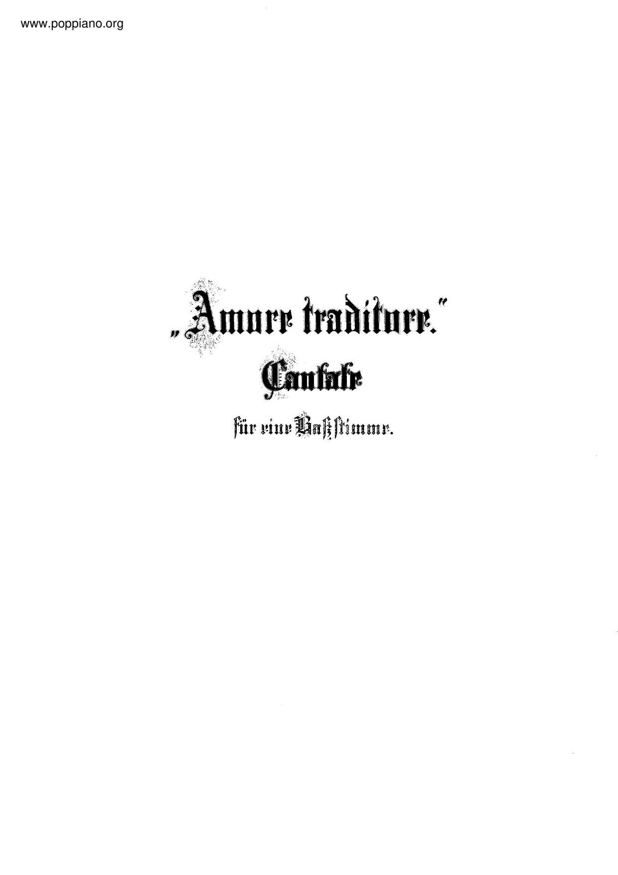 Amore Traditore, BWV 203 Score