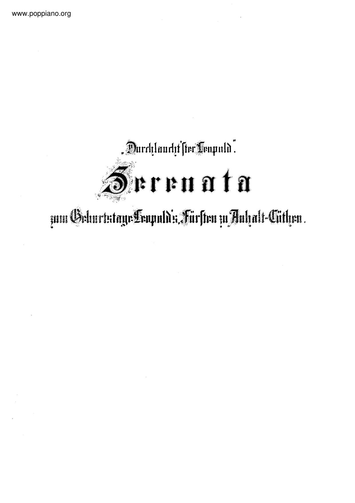 Durchlauchtster Leopold, BWV 173A Score