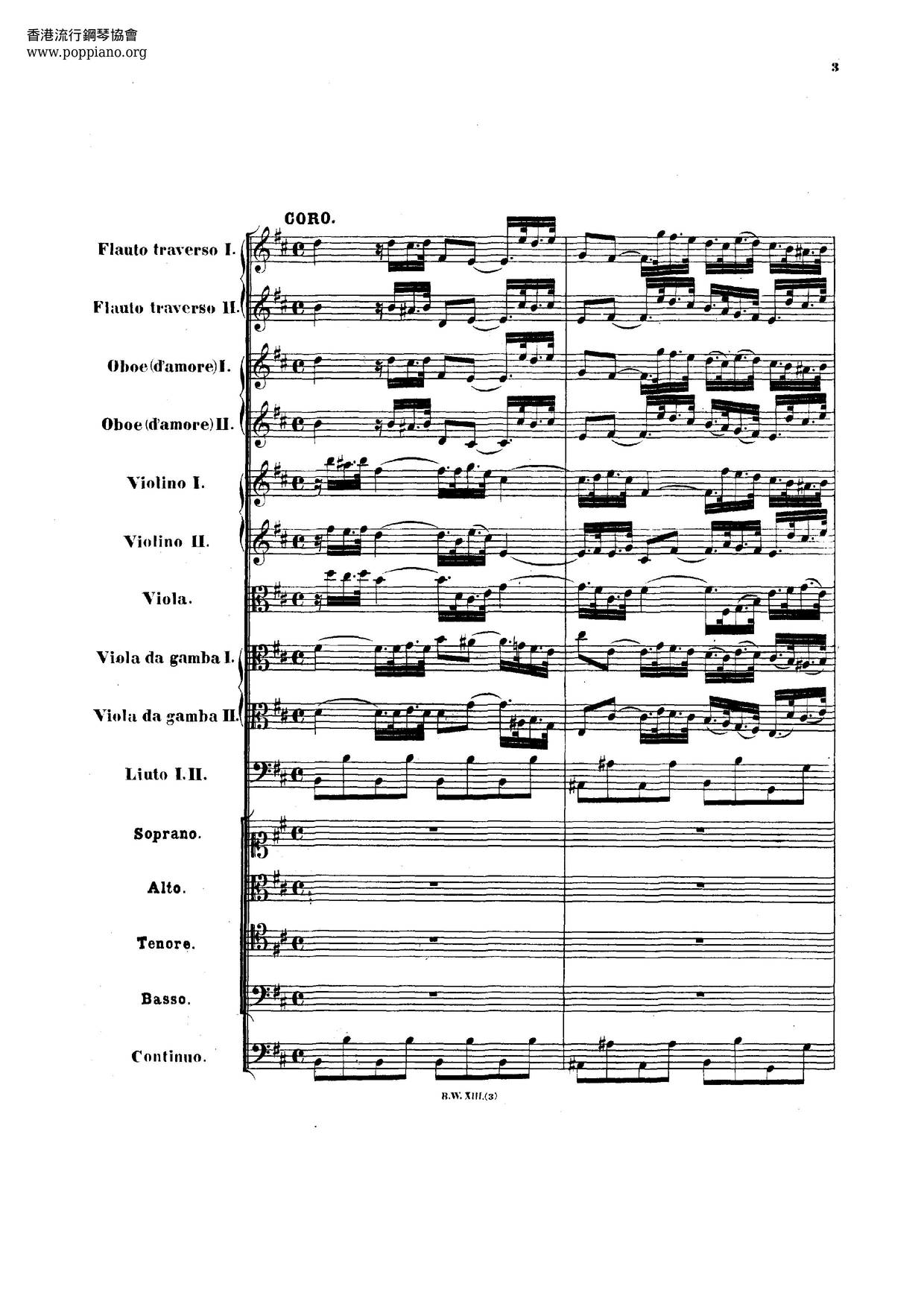 Lass, Fürstin, Lass Noch Einen Strahl, BWV 198 Score