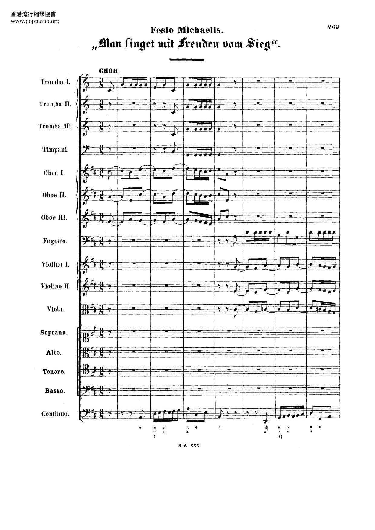 Man Singet Mit Freuden Vom Sieg, BWV 149 Score