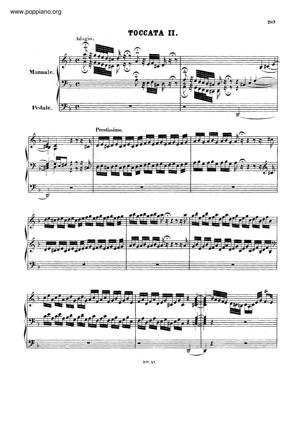 Toccata And Fugue In D Minor, BWV 565琴谱