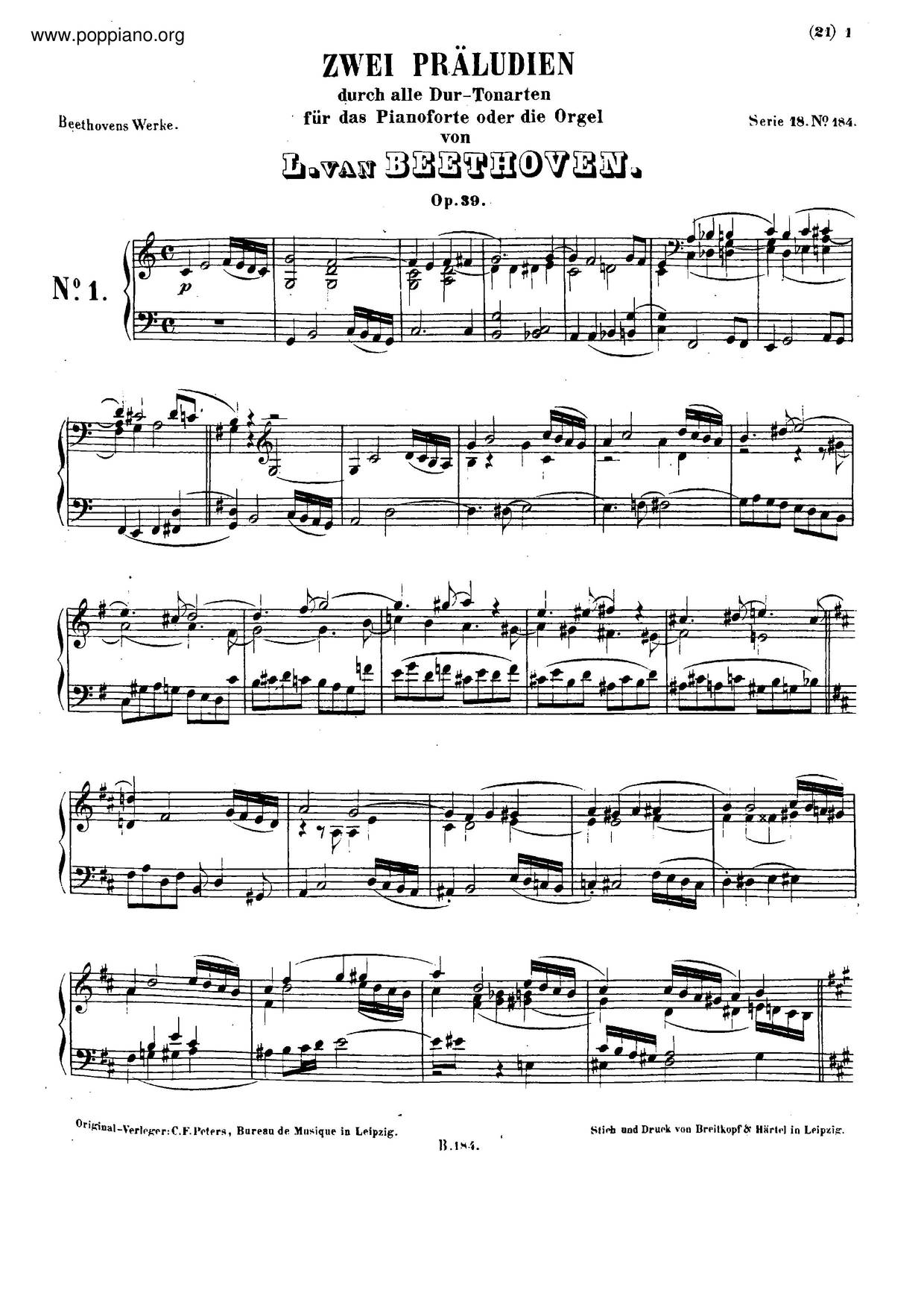 2 Preludes, Op. 39琴譜